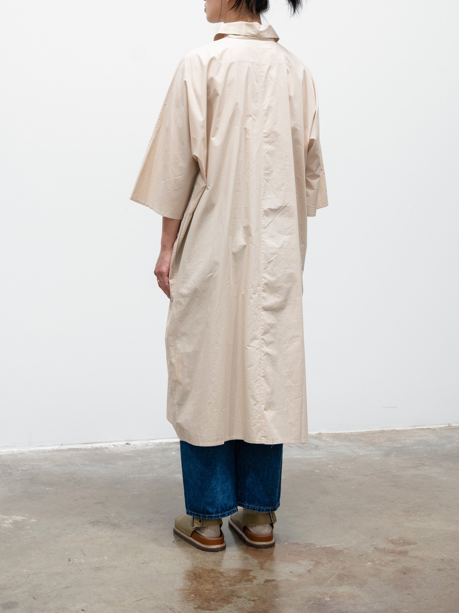 Namu Shop - Jan Machenhauer Mina Dress - Almond Cotton Poplin