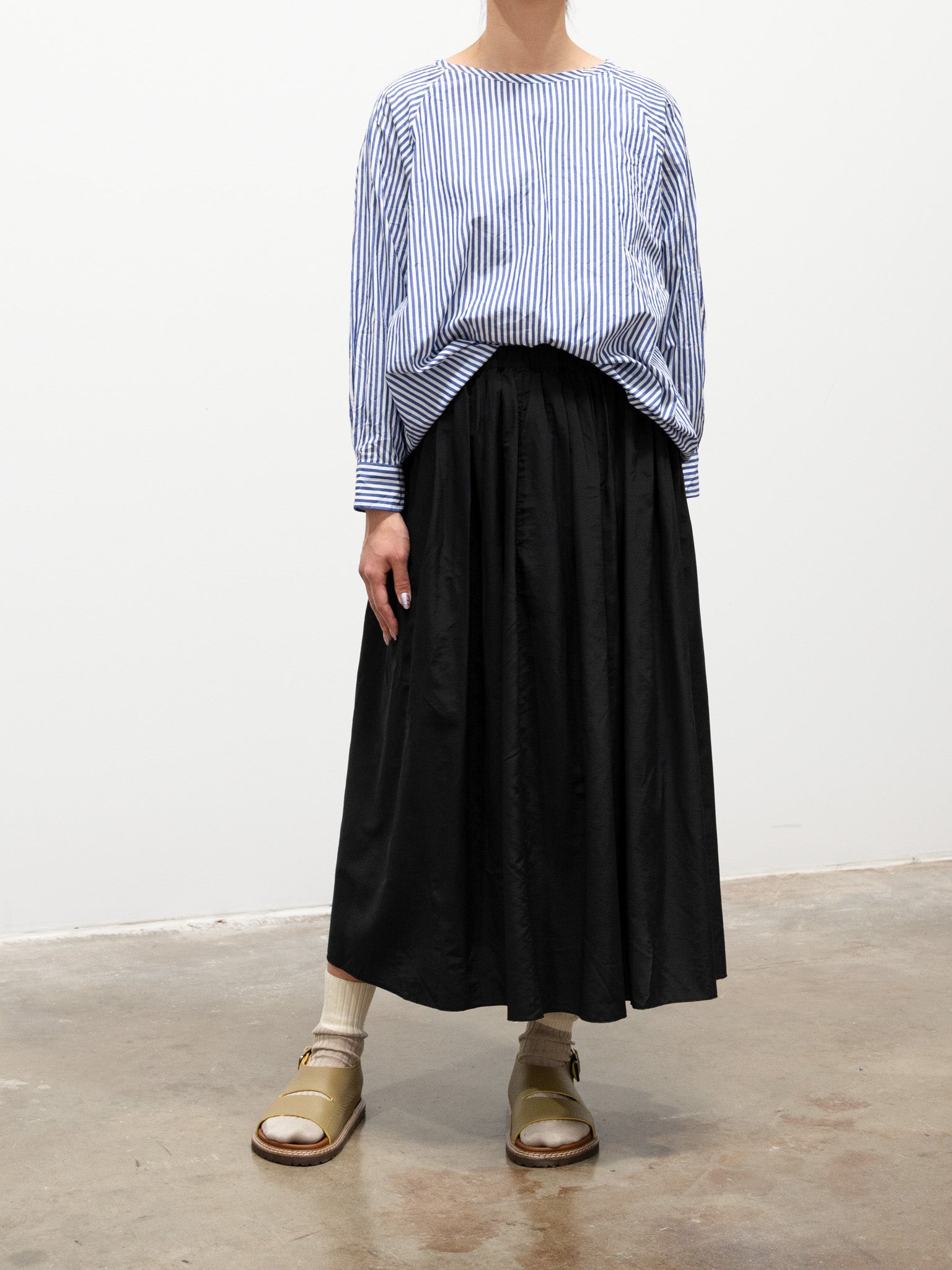 Namu Shop - ICHI Washer Pullover Top - Blue Stripe