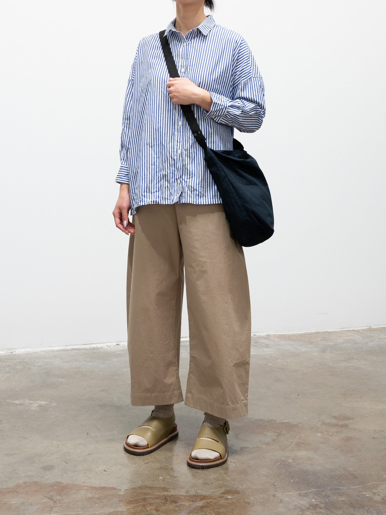 Namu Shop - ICHI Washer BD Shirt - Blue Stripe