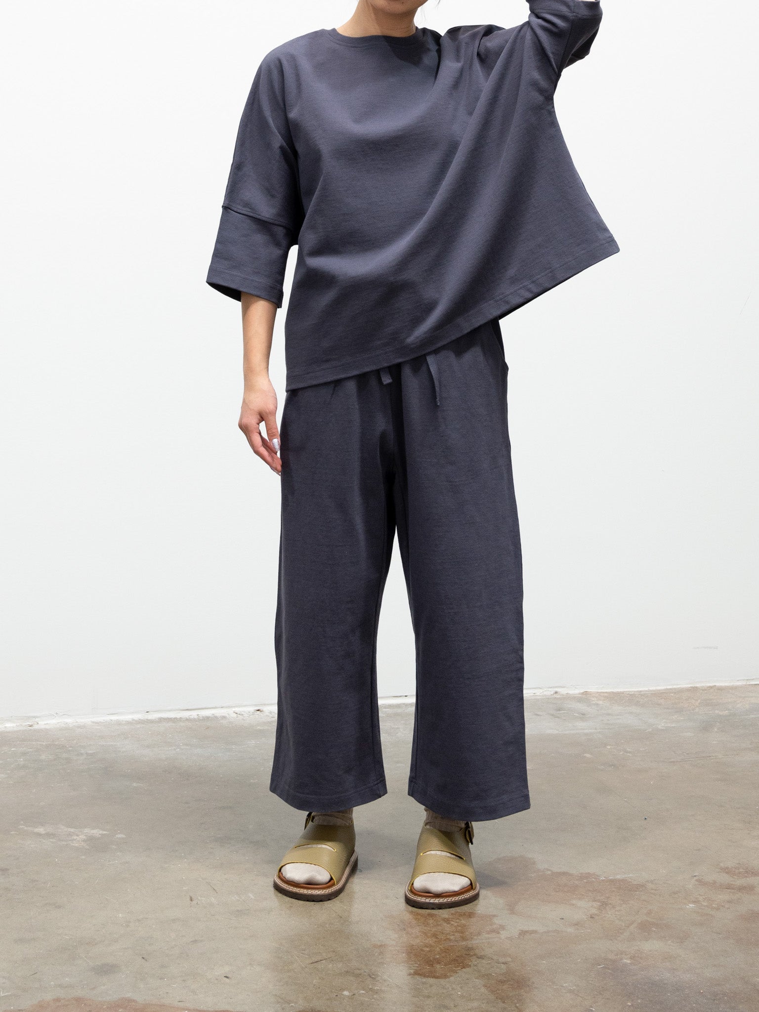 Namu Shop - ICHI Heavy Jersey Wide Pullover - Charcoal