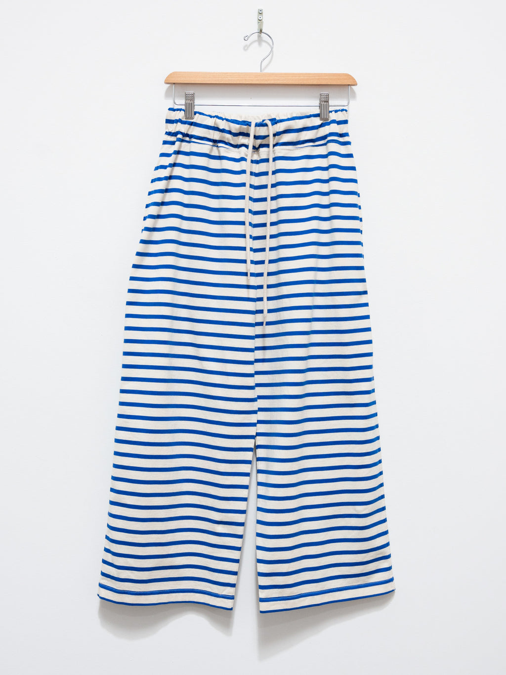 Namu Shop - ICHI Border Easy Pants - Natural x Blue