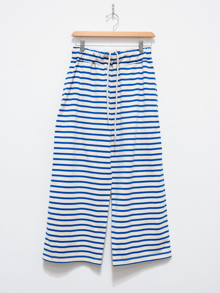 Namu Shop - ICHI Border Easy Pants - Natural x Blue