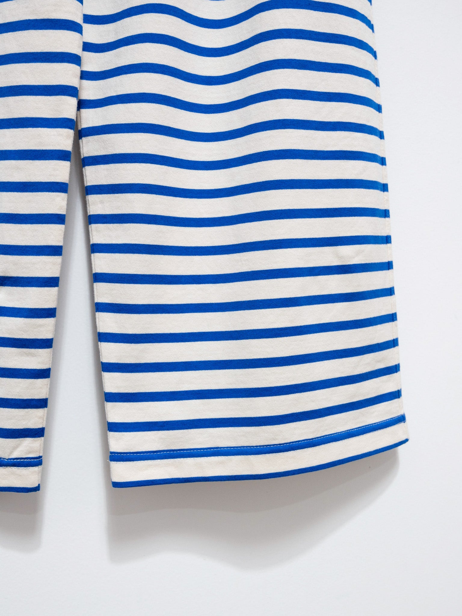 Namu Shop - ICHI Border Easy Pants - Natural x Blue
