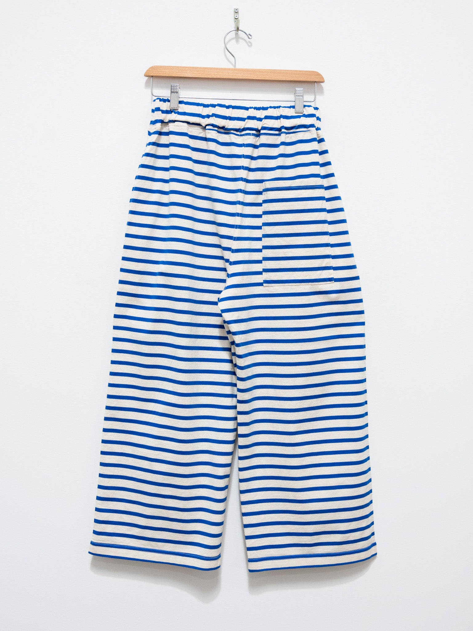 Namu Shop - ICHI Border Easy Pants - Natural x Blue