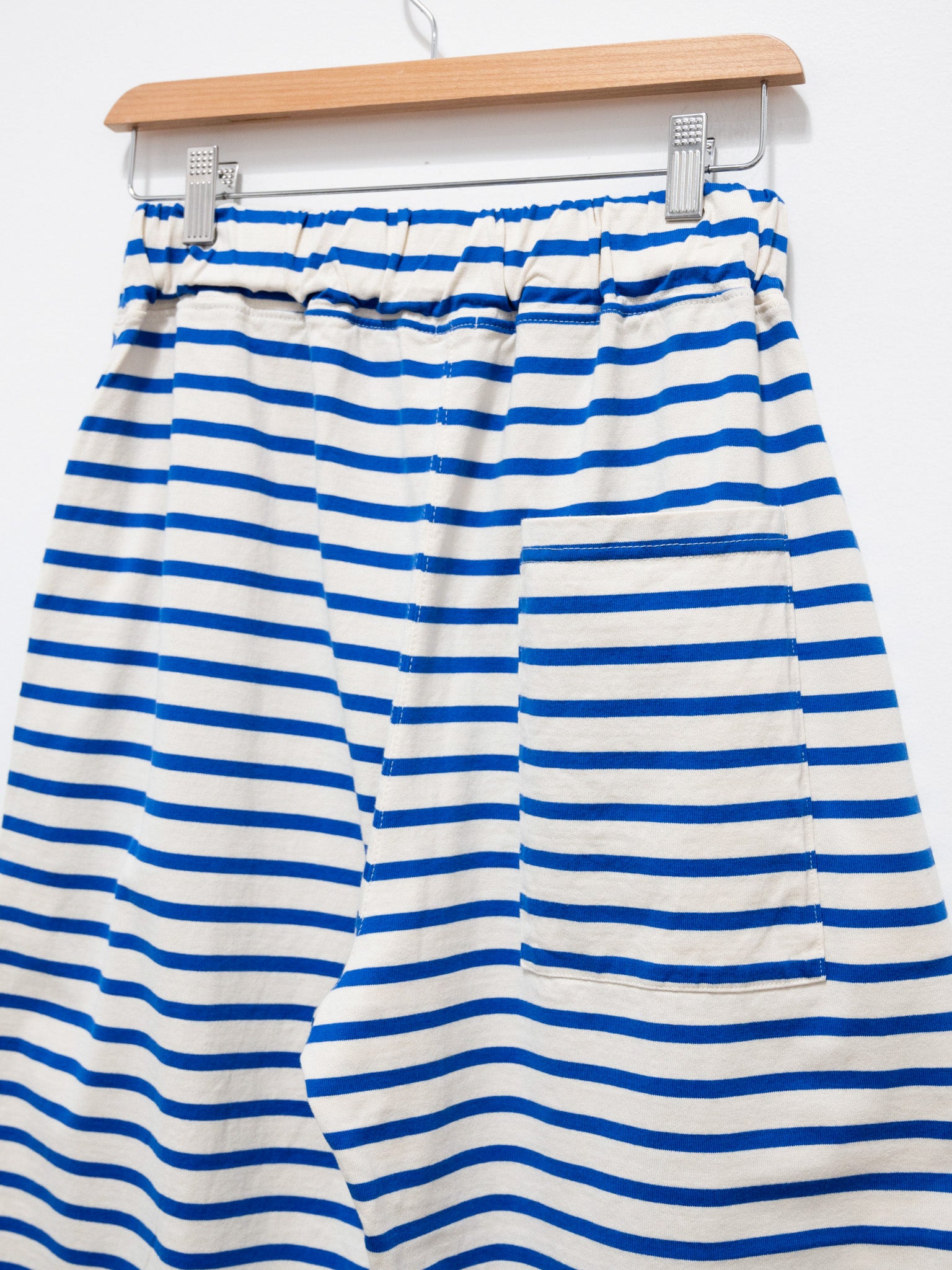 Namu Shop - ICHI Border Easy Pants - Natural x Blue