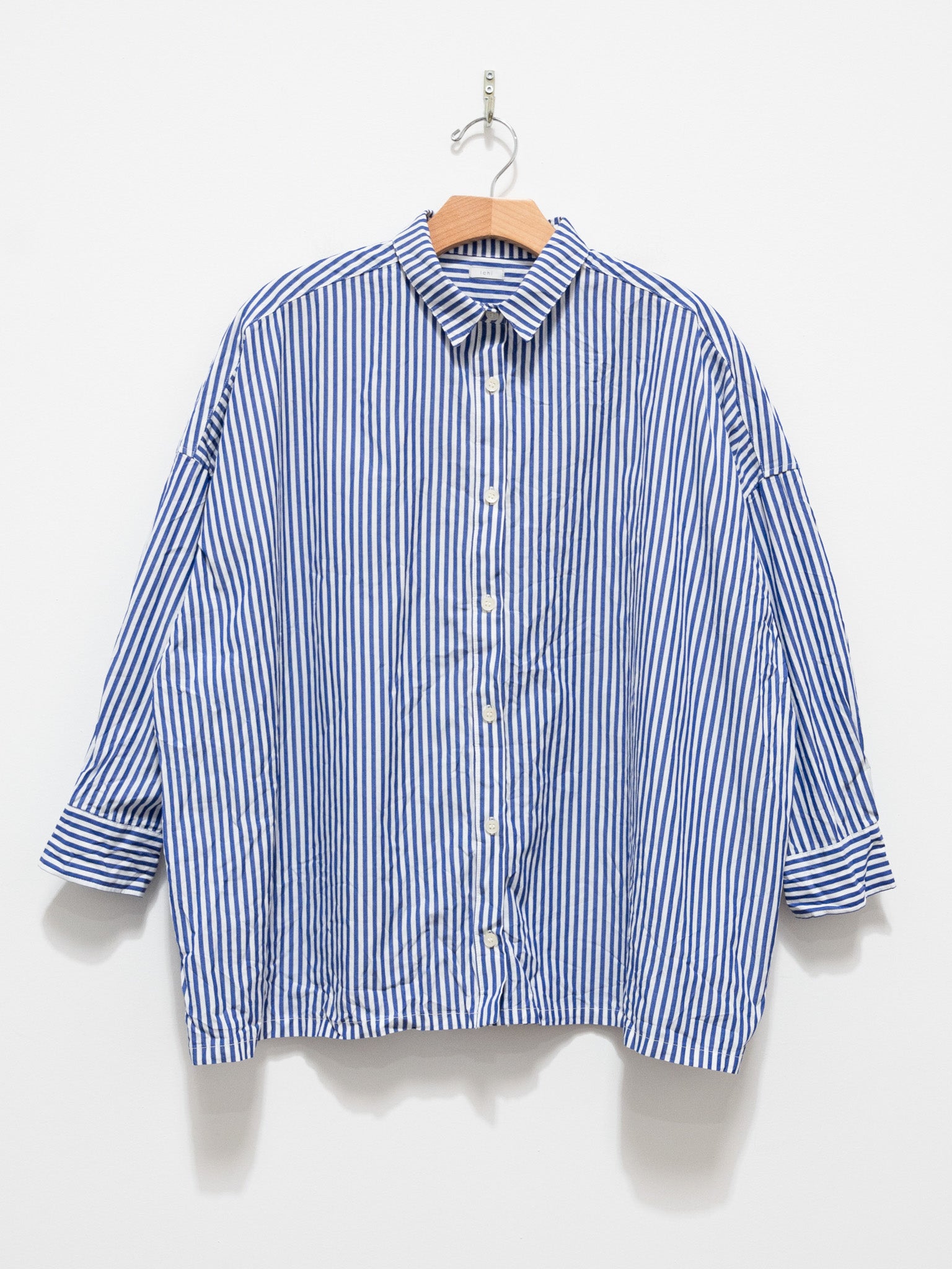 Namu Shop - ICHI Washer BD Shirt - Blue Stripe