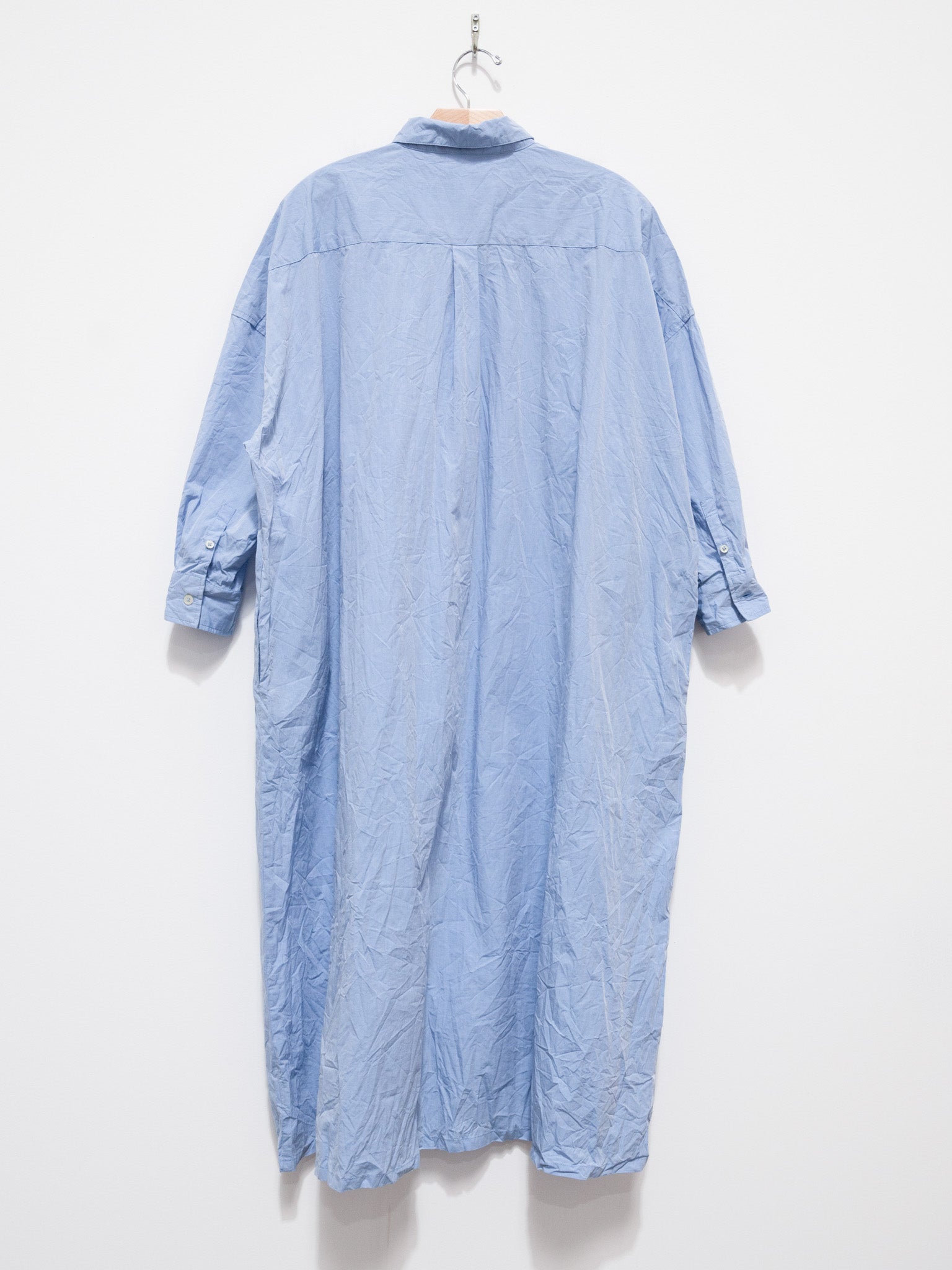 Namu Shop - ICHI Washer BD Shirt Dress - Light Blue
