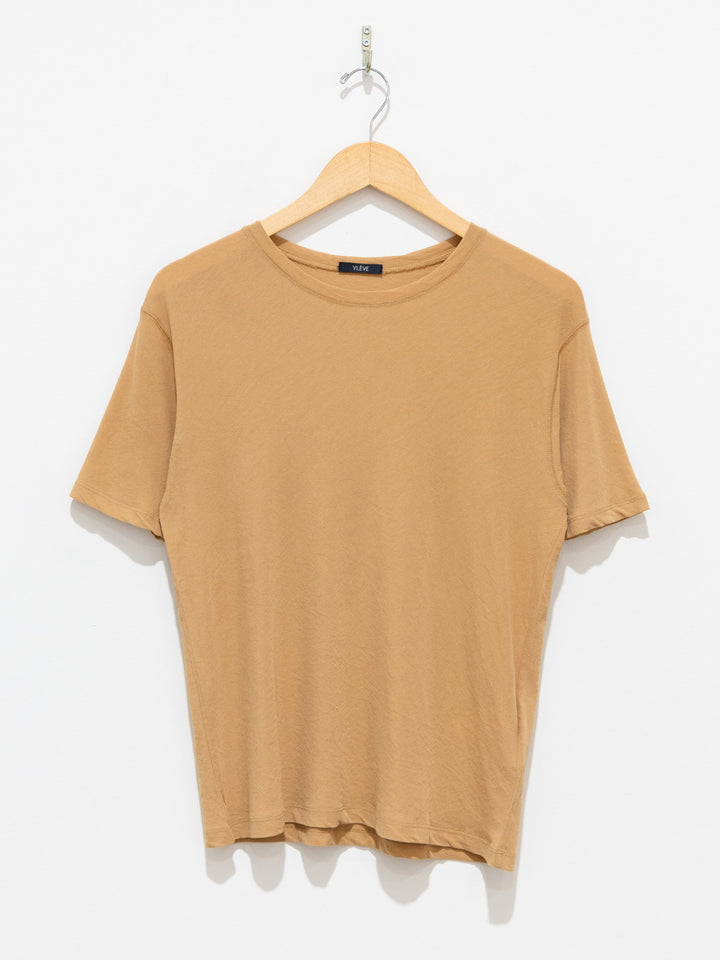 Namu Shop - Yleve Co/Li Sheer Jersey Short Sleeve Pullover - Ochre