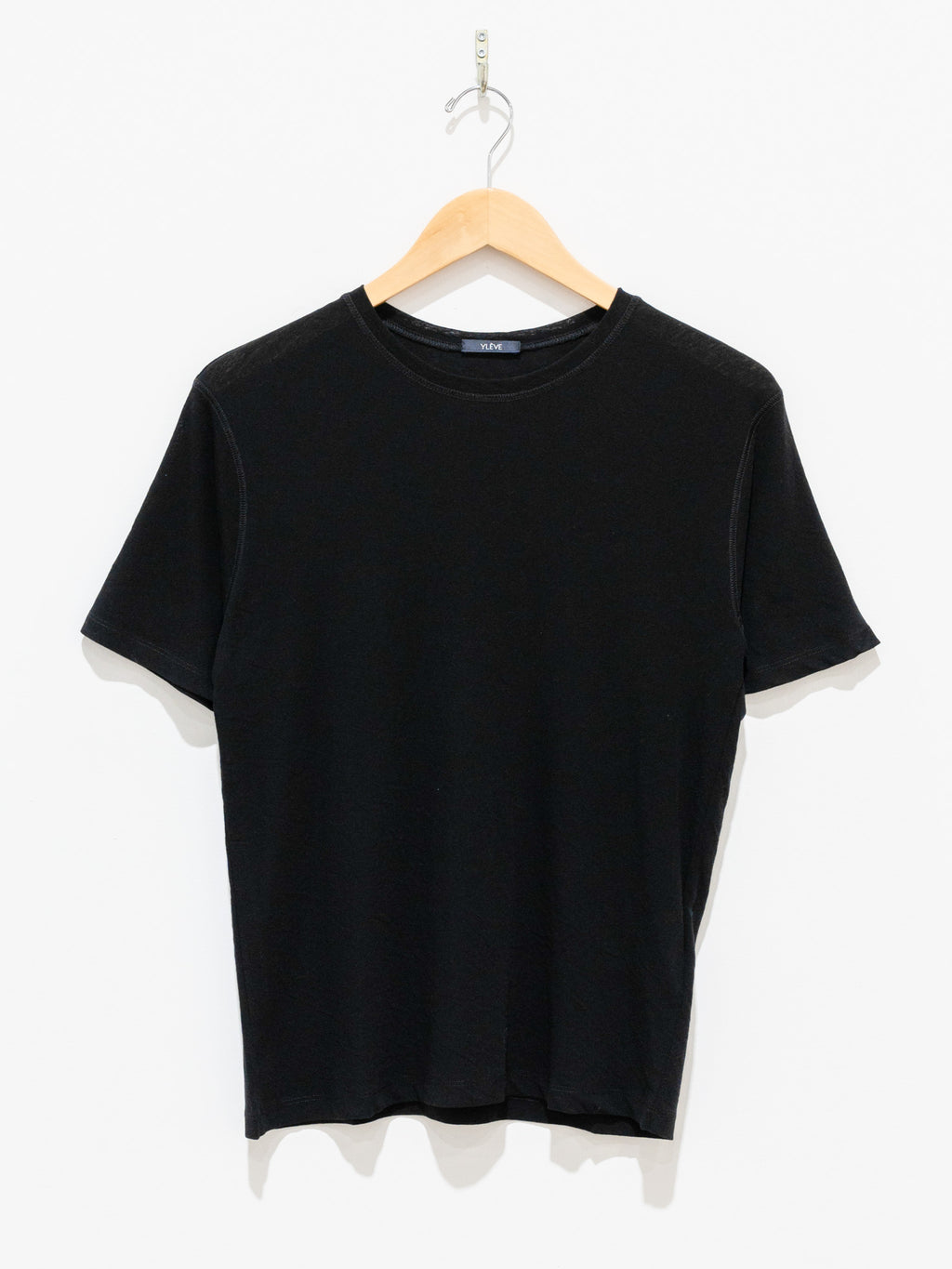 Namu Shop - Yleve Co/Li Sheer Jersey Short Sleeve Pullover - Black