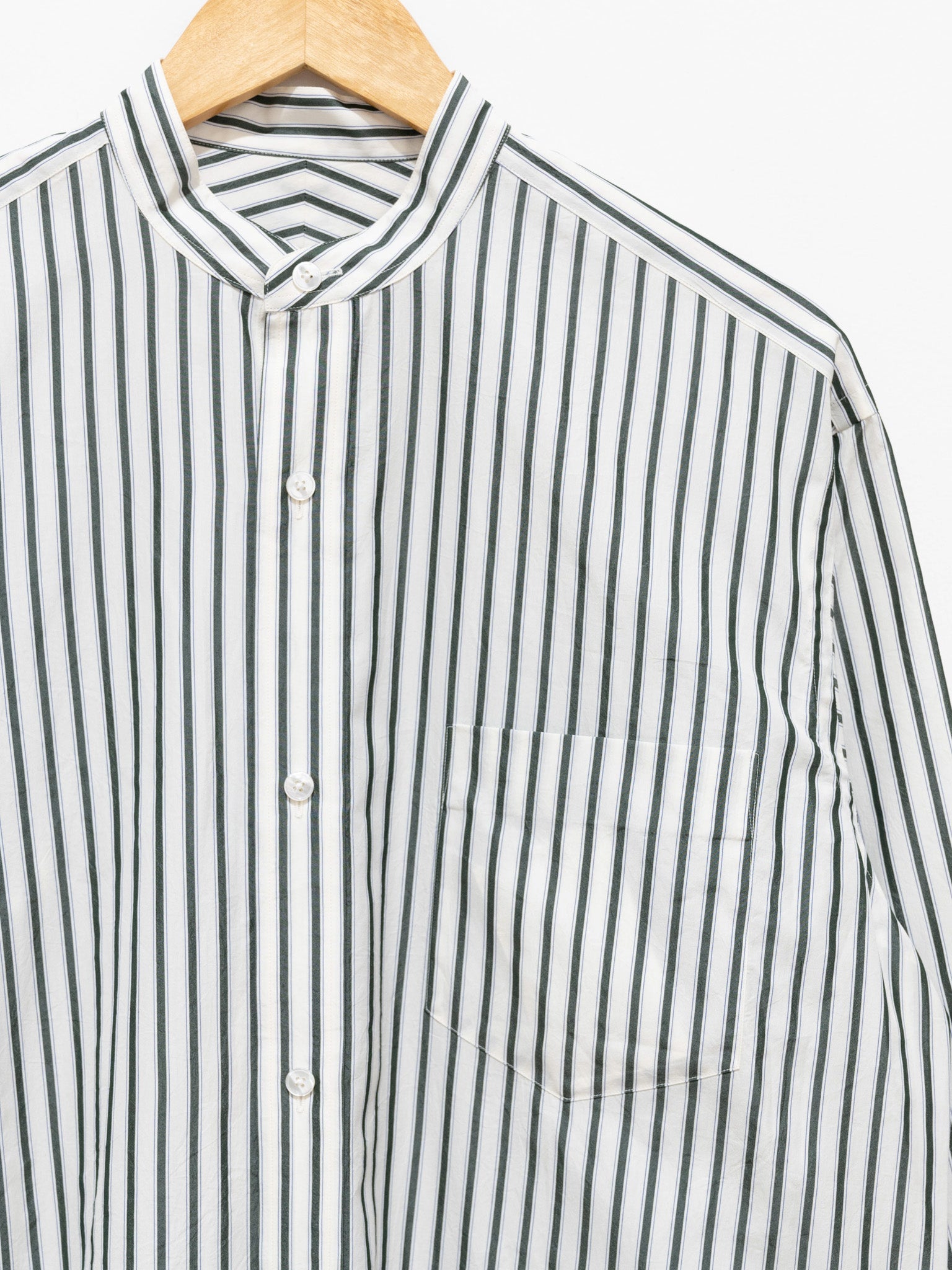 Namu Shop - Yleve Cotton Silk Striped Shirt Dress - Stripe
