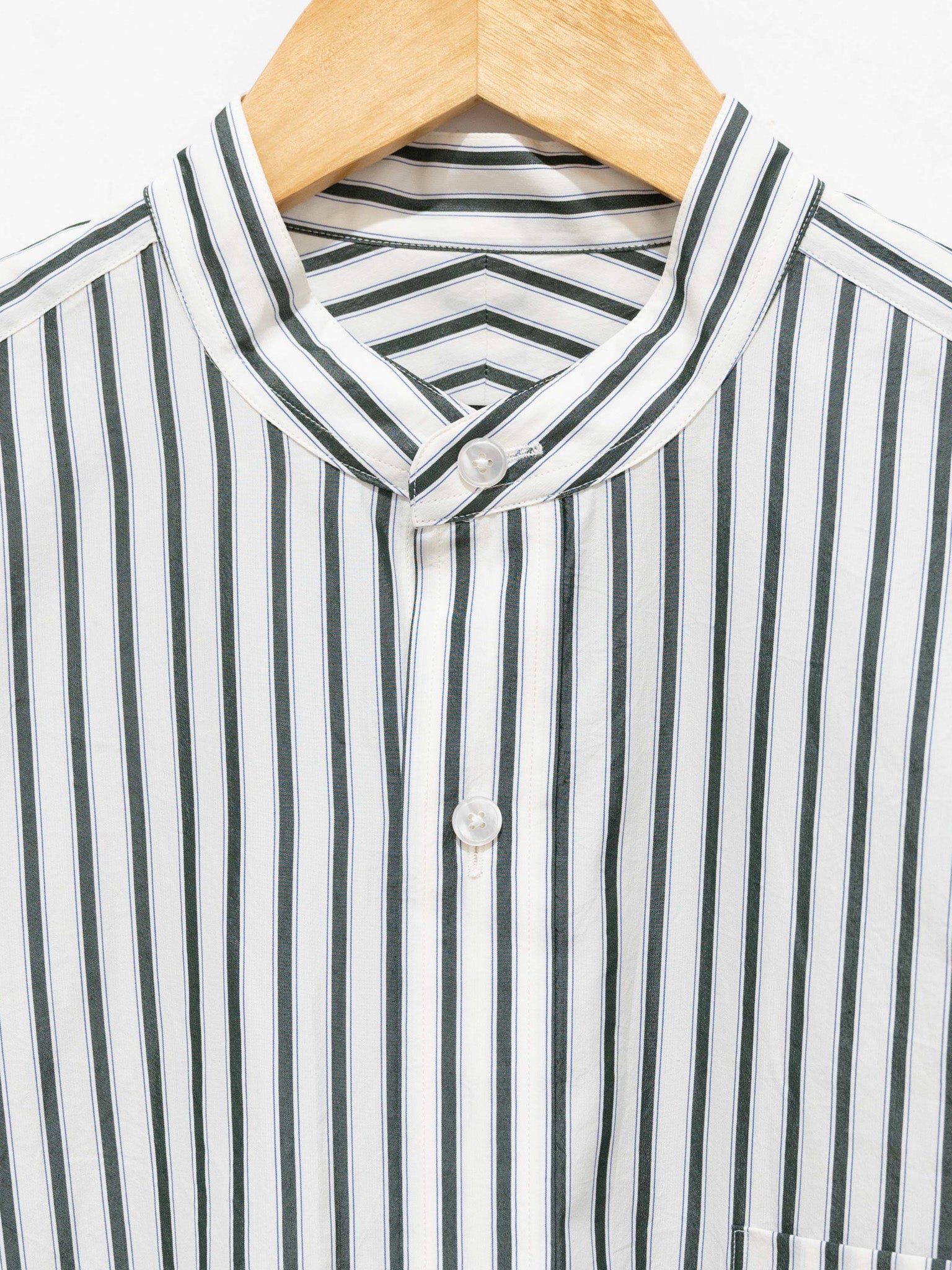 Namu Shop - Yleve Cotton Silk Striped Shirt Dress - Stripe