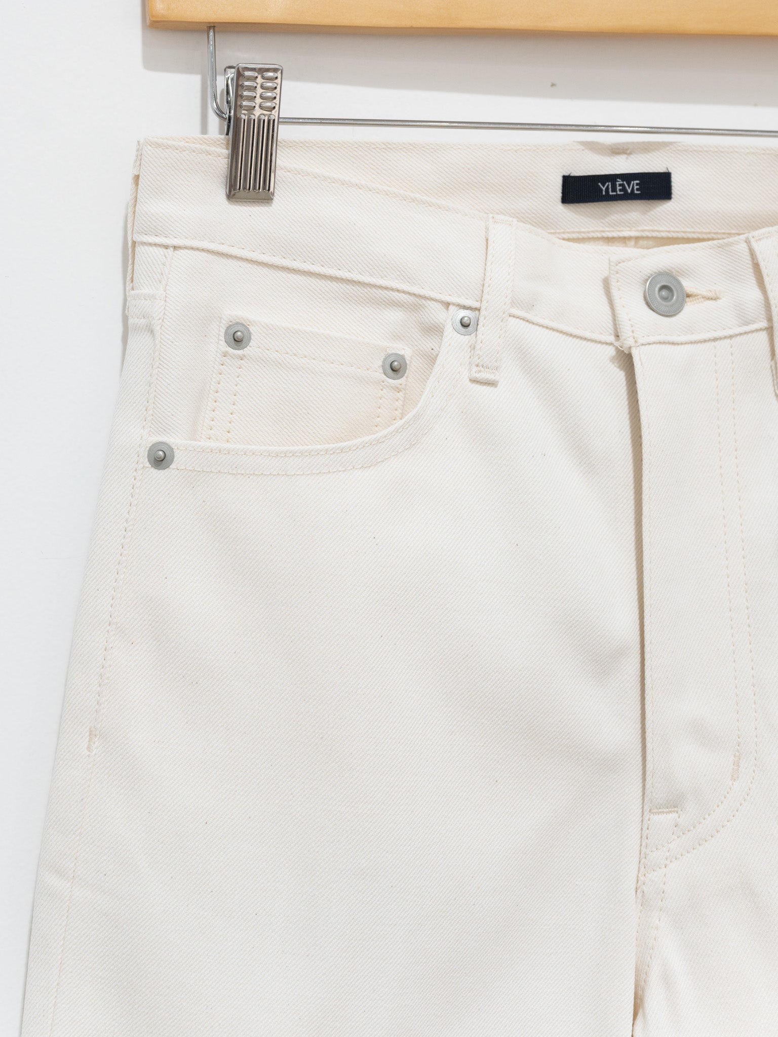 Namu Shop - Yleve 5 Pocket Pressed Denim - White