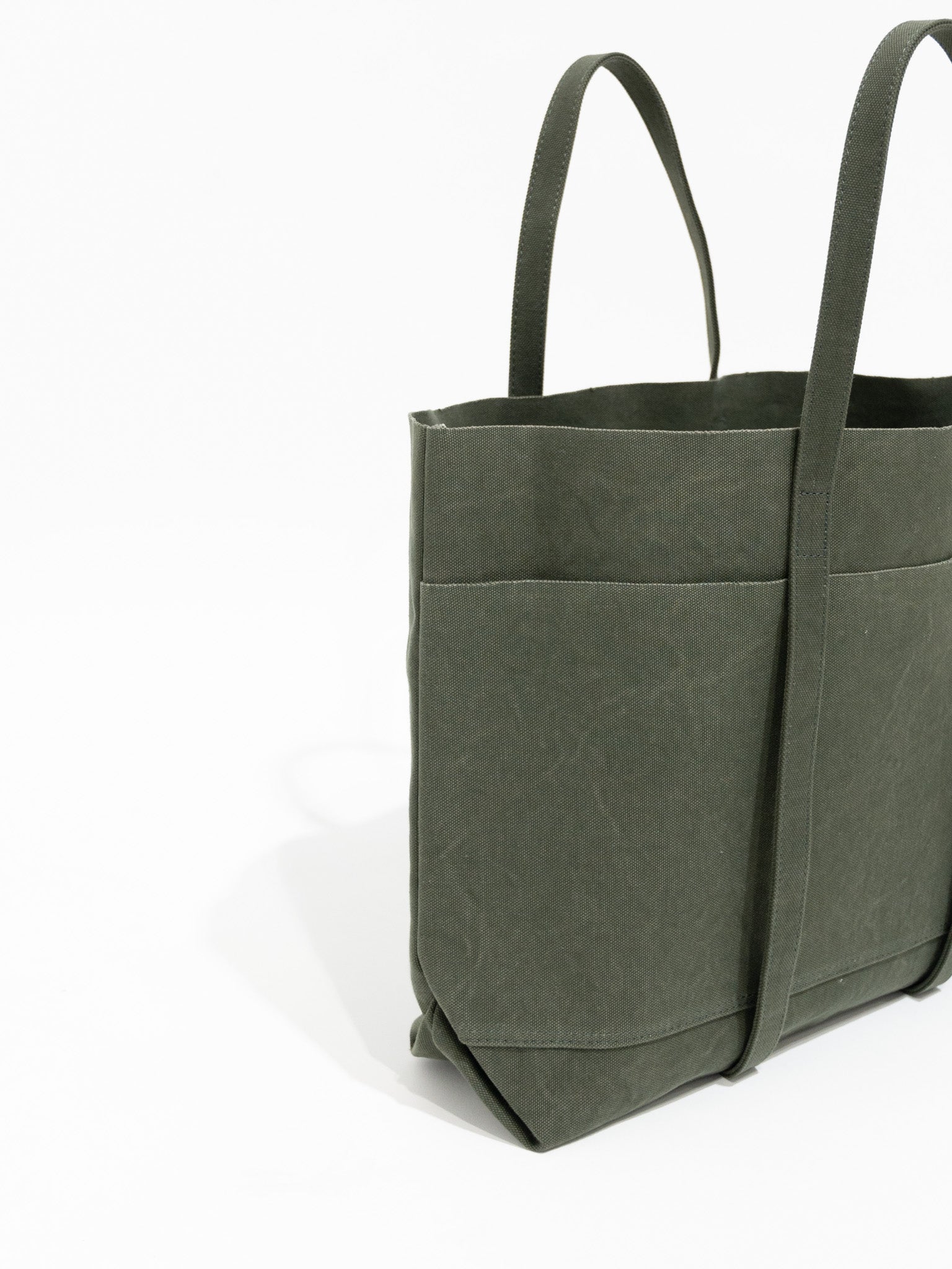 Namu Shop - Amiacalva Washed Canvas 6-Pocket Tote - Olive