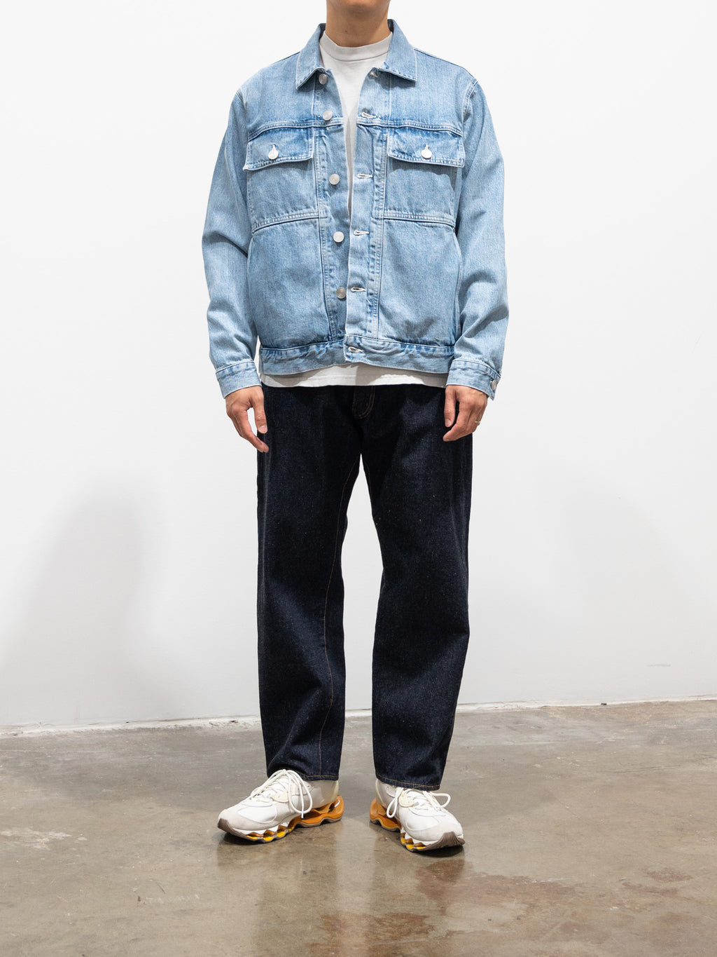 Namu Shop - paa Big Rig Jacket Two - Extra Light Wash