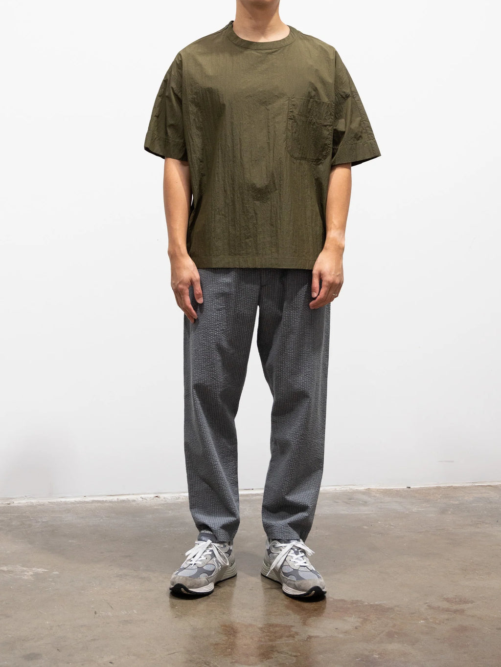 Namu Shop - Document Nylon Over Shirt - Khaki
