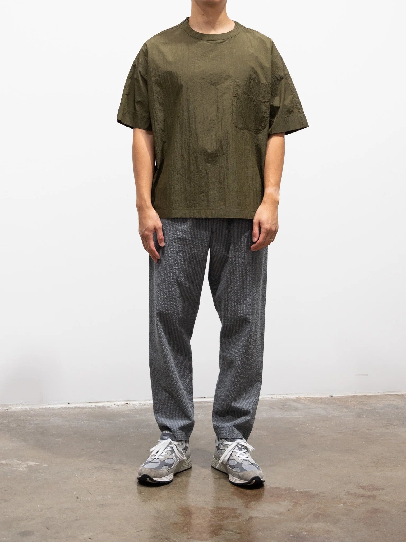 Namu Shop - Document Nylon Over Shirt - Navy