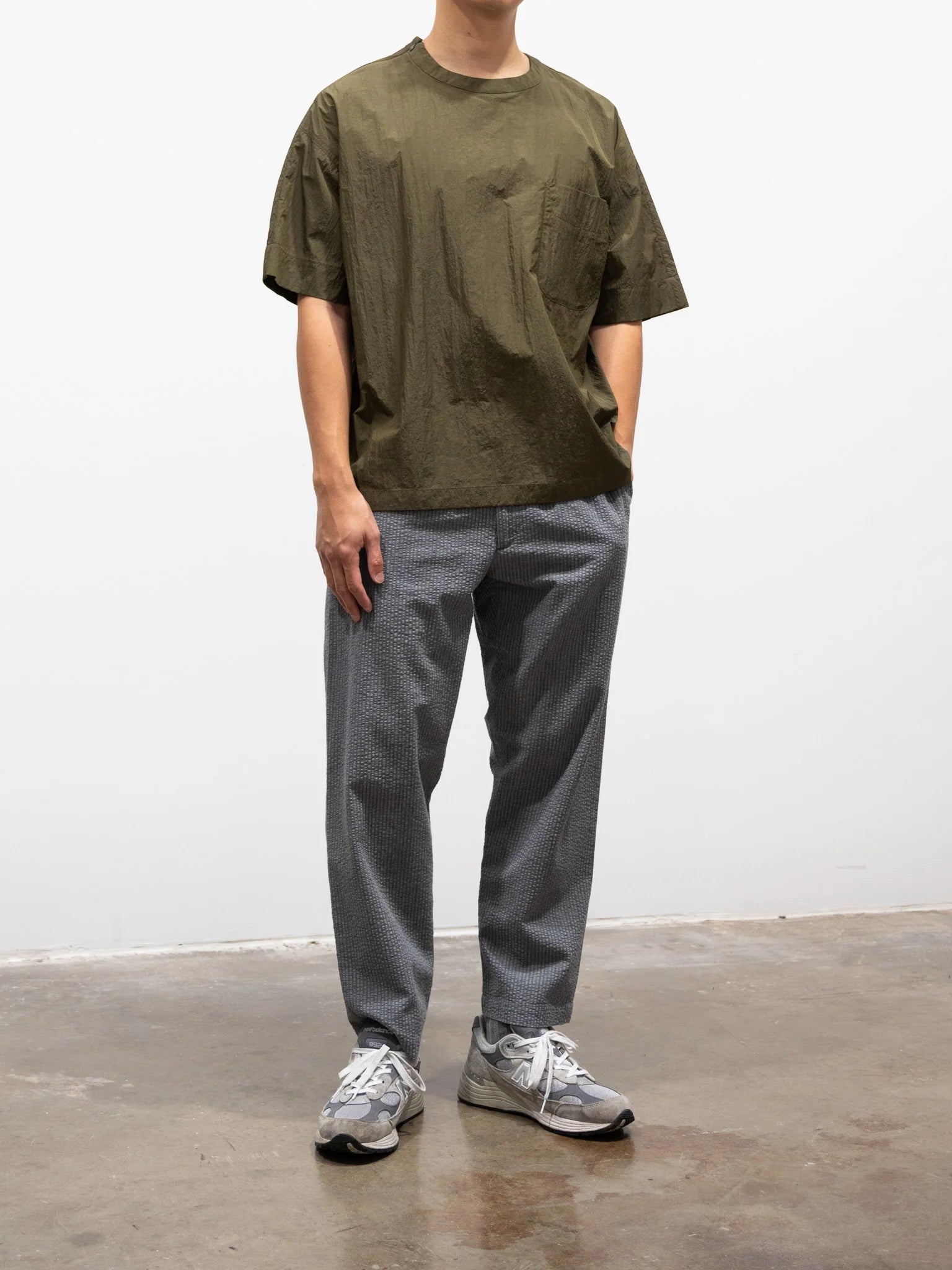 Namu Shop - Document Nylon Over Shirt - Navy