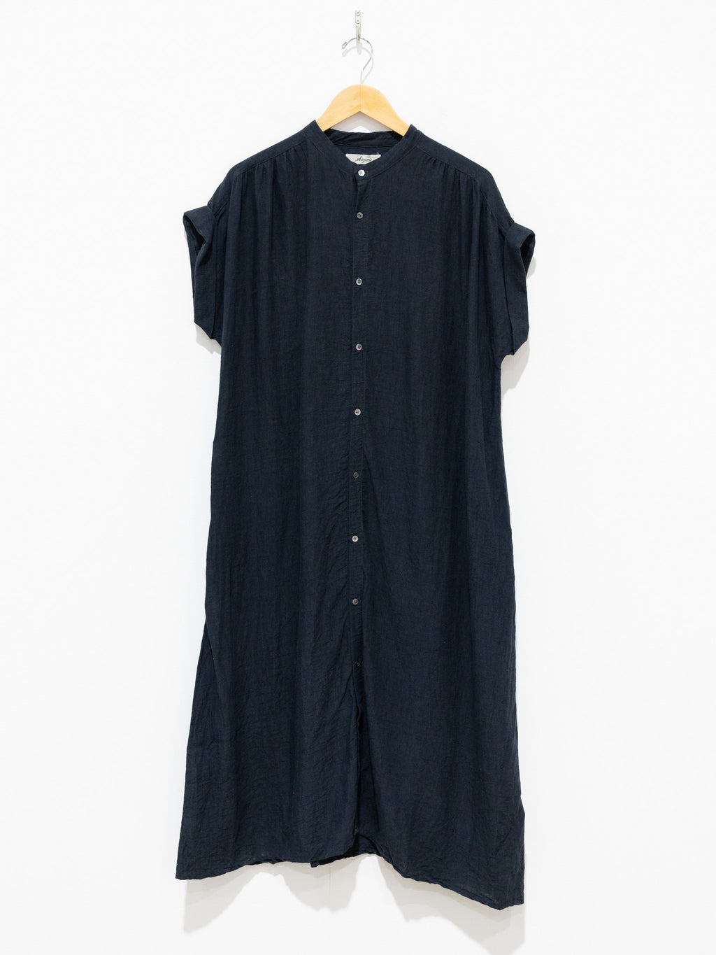 Namu Shop - Ichi Antiquites Glencheck Azumadaki Dress - Dark Navy
