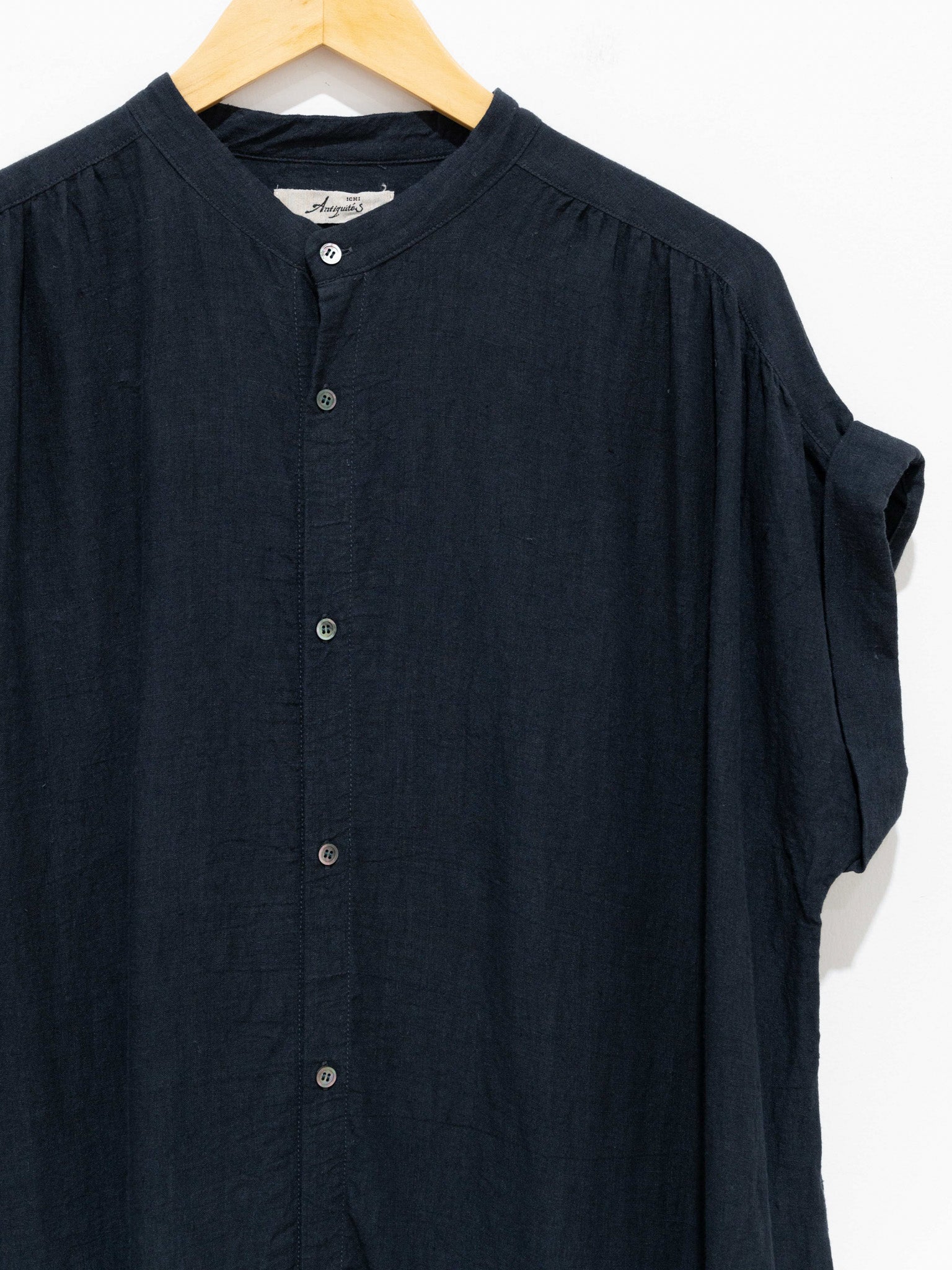 Namu Shop - Ichi Antiquites Glencheck Azumadaki Dress - Dark Navy