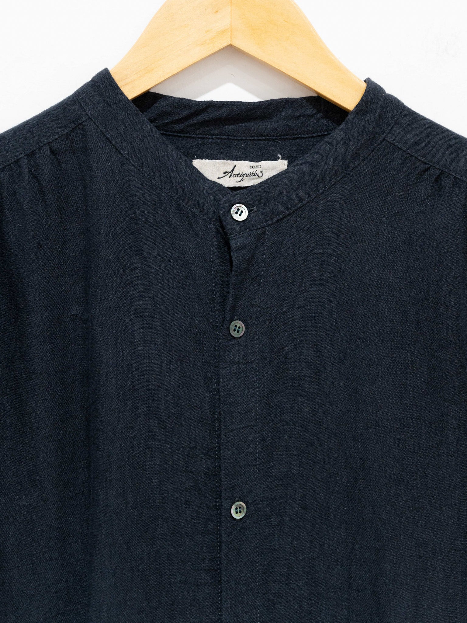 Namu Shop - Ichi Antiquites Glencheck Azumadaki Dress - Dark Navy