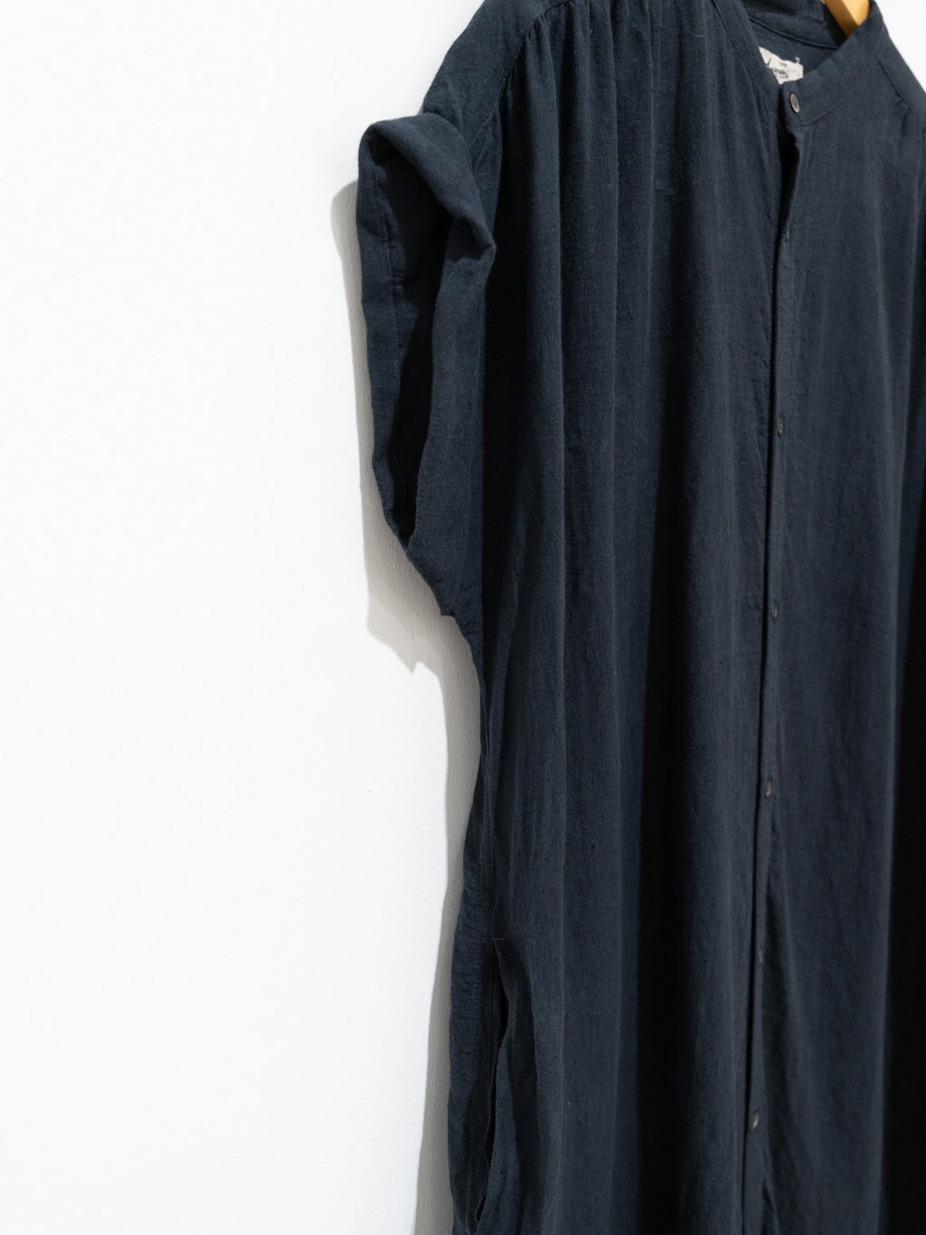 Namu Shop - Ichi Antiquites Glencheck Azumadaki Dress - Dark Navy
