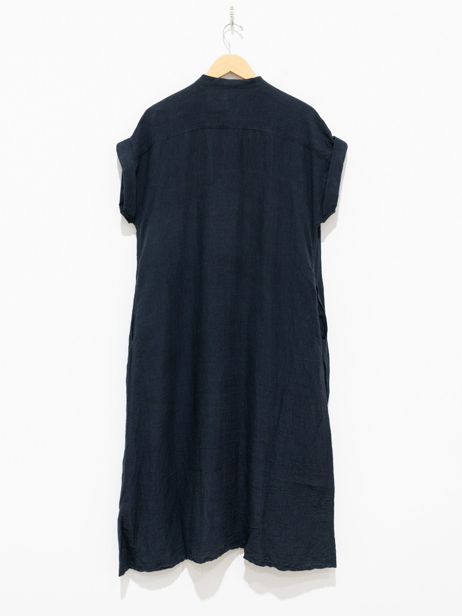Namu Shop - Ichi Antiquites Glencheck Azumadaki Dress - Dark Navy