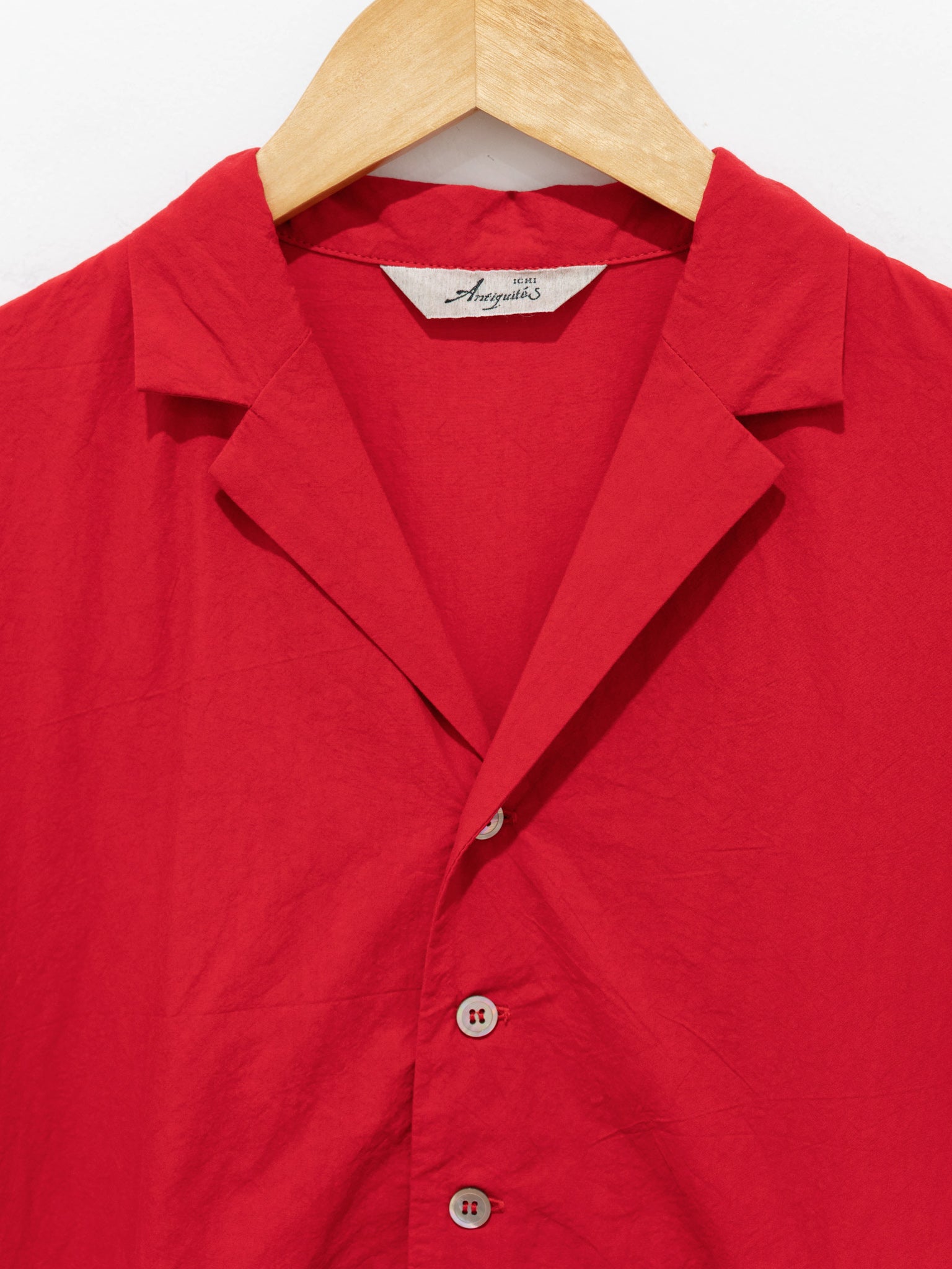 Namu Shop - Ichi Antiquites Open Collar Azumadaki Dress - Red