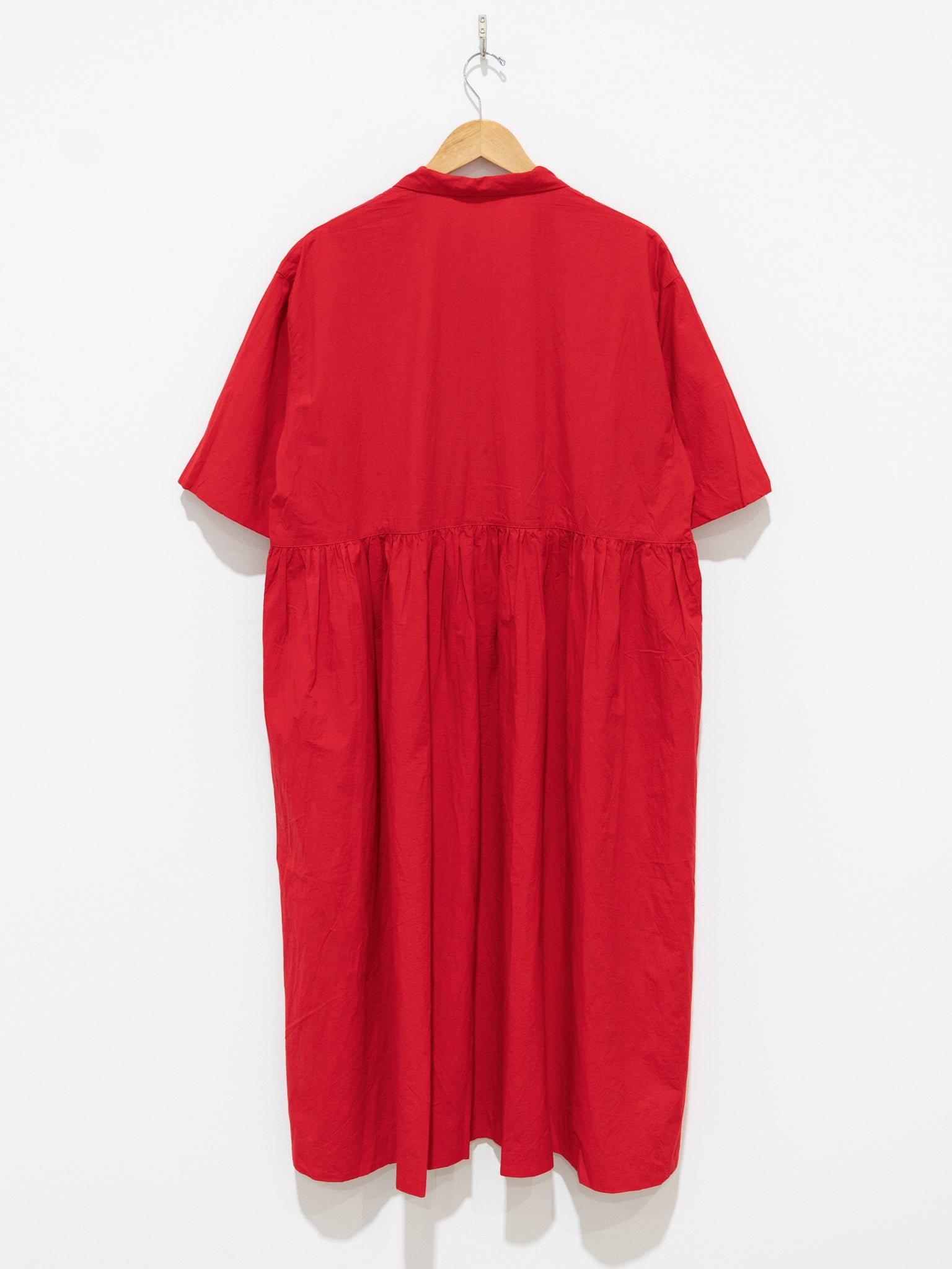 Namu Shop - Ichi Antiquites Open Collar Azumadaki Dress - Red