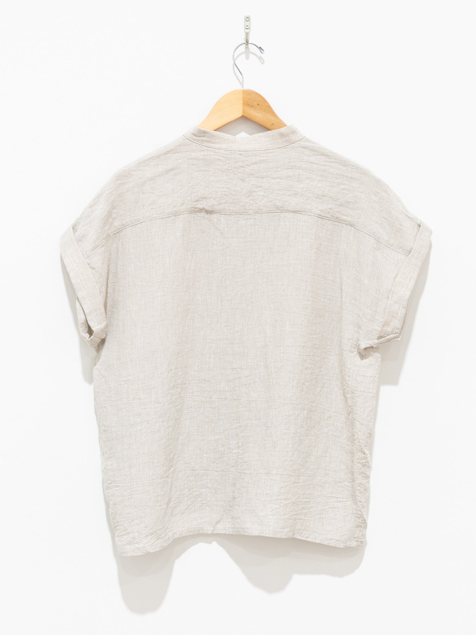 Namu Shop - Ichi Antiquites Glencheck Azumadaki Shirt - Natural