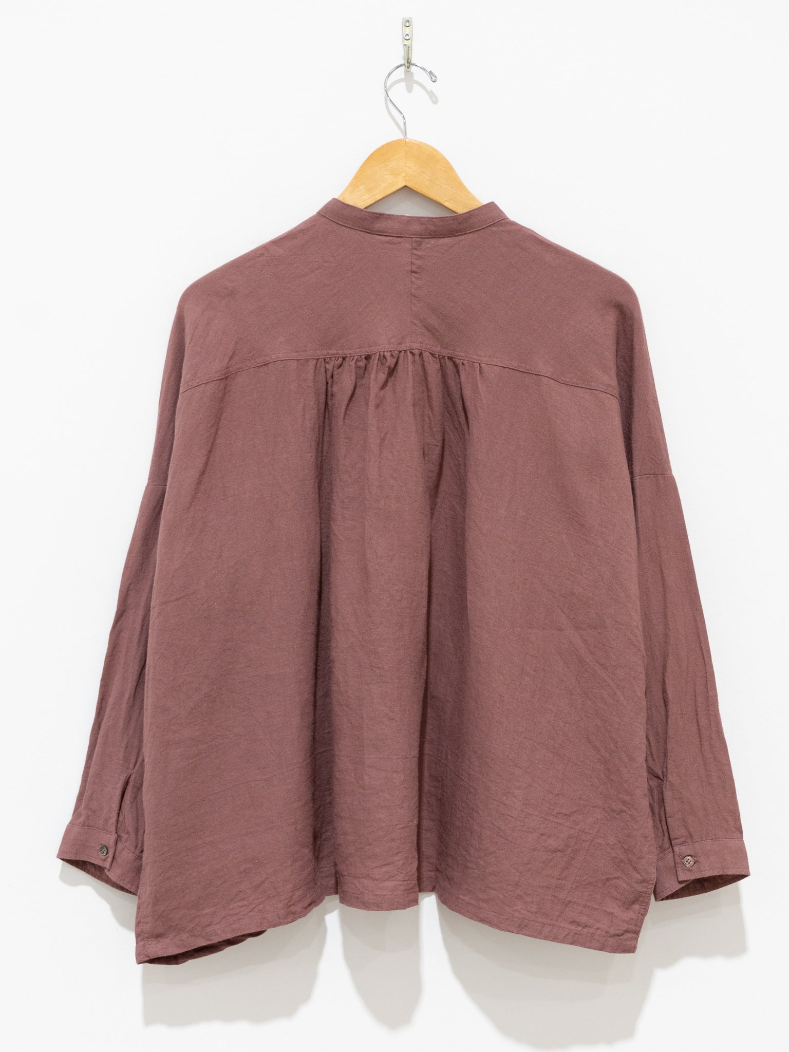 Namu Shop - Ichi Antiquites Azumadaki Ramie Linen Shirt - Pink Mocha