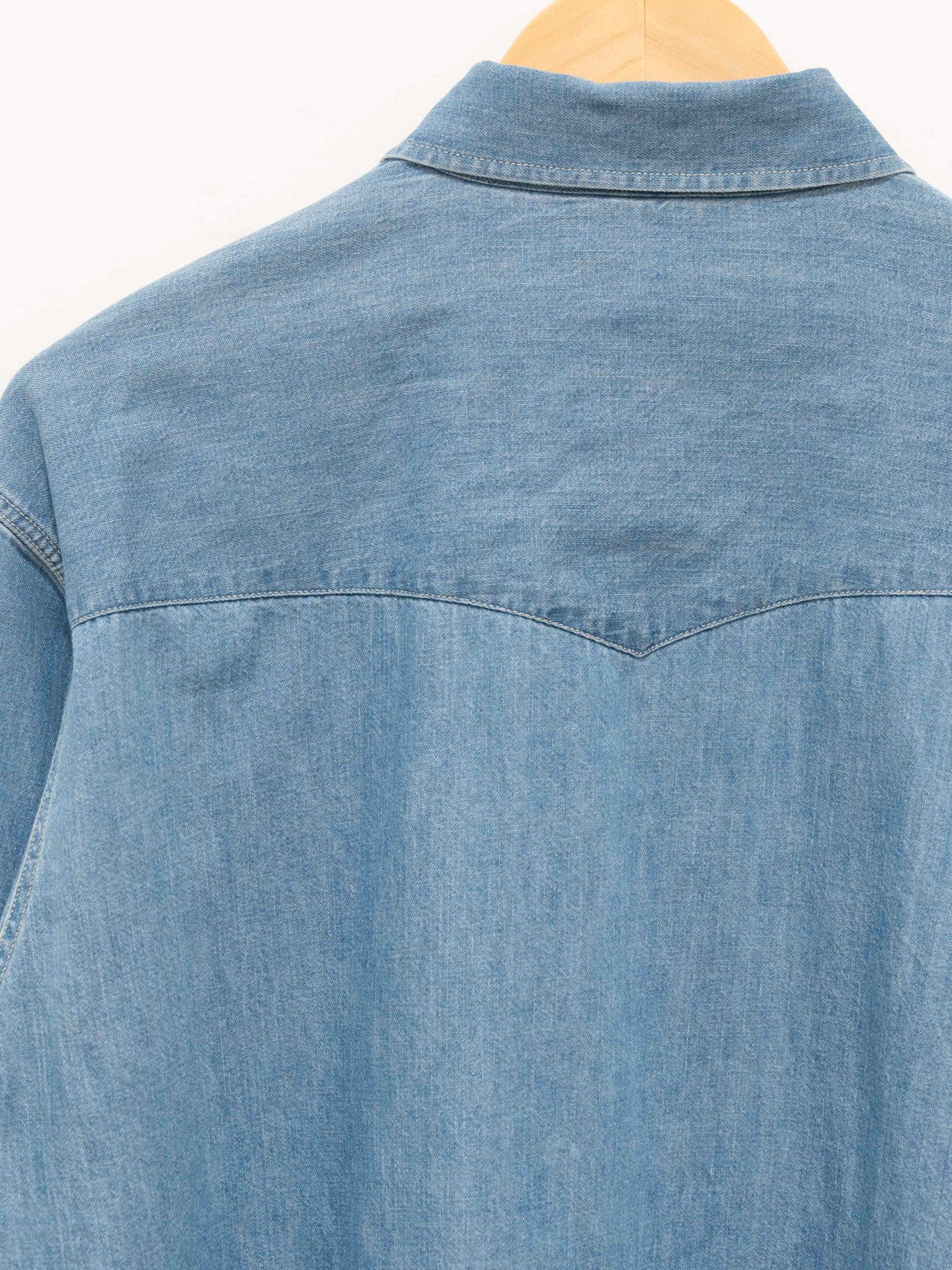 Namu Shop - Auralee Selvedge Super Light Denim Shirt - Indigo