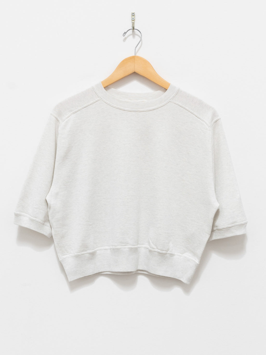 Namu Shop - Auralee Light Flowy Sweat Half Sleeve P/O - Light Gray (restocked)