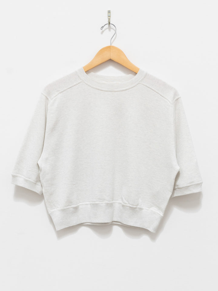 Namu Shop - Auralee Light Flowy Sweat Half Sleeve P/O - Light Gray (restocked)
