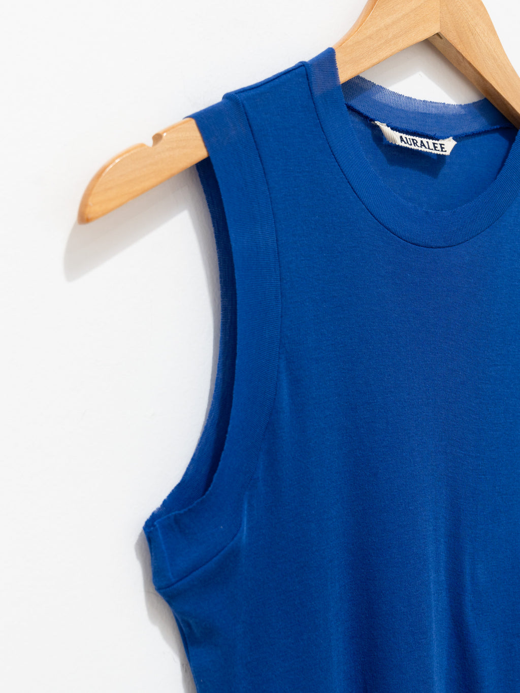 Namu Shop - Auralee Giza Super High Gauge Sheer Rib Tank - Blue