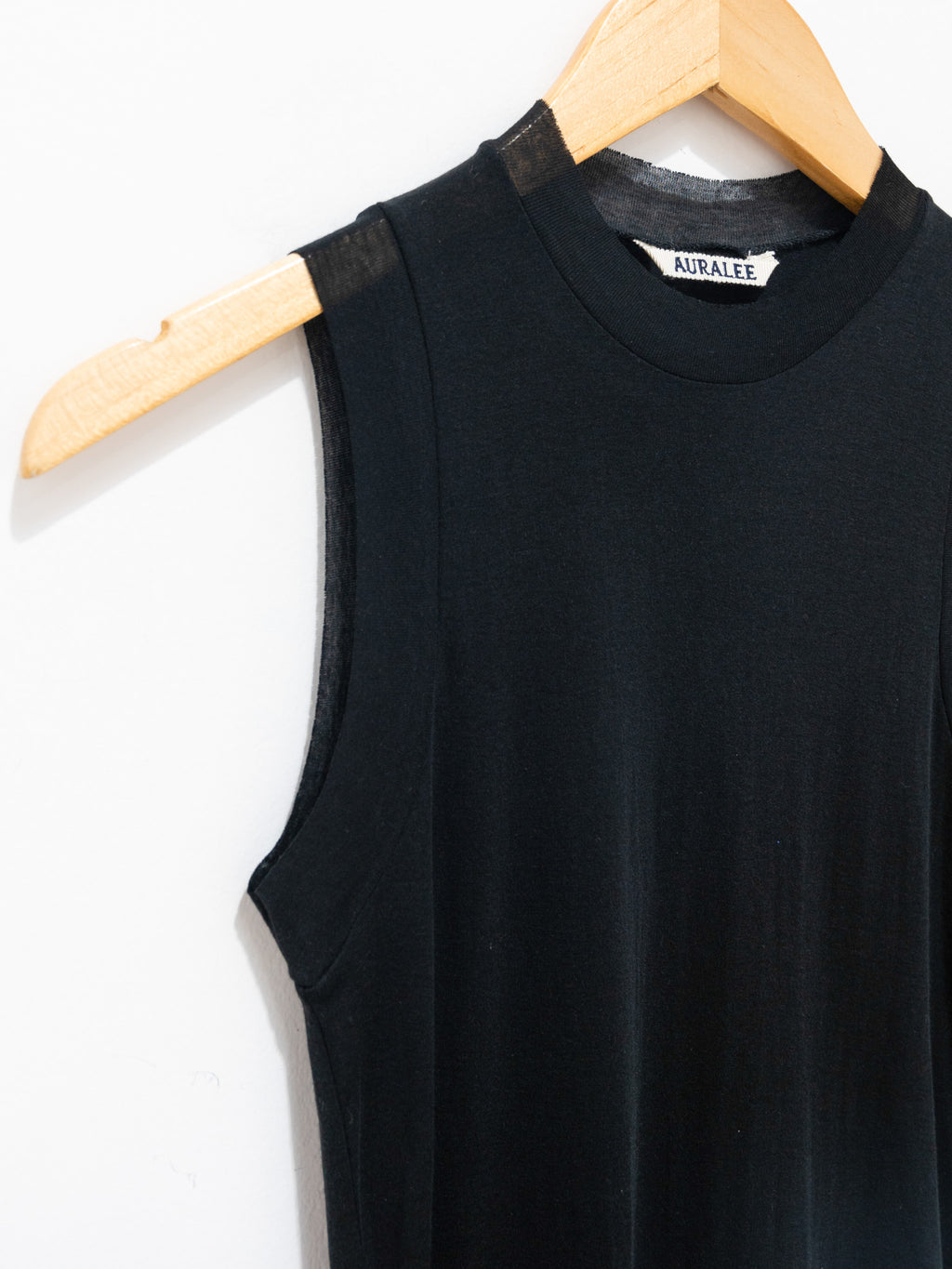 Namu Shop - Auralee Giza Super High Gauge Sheer Rib Tank - Black