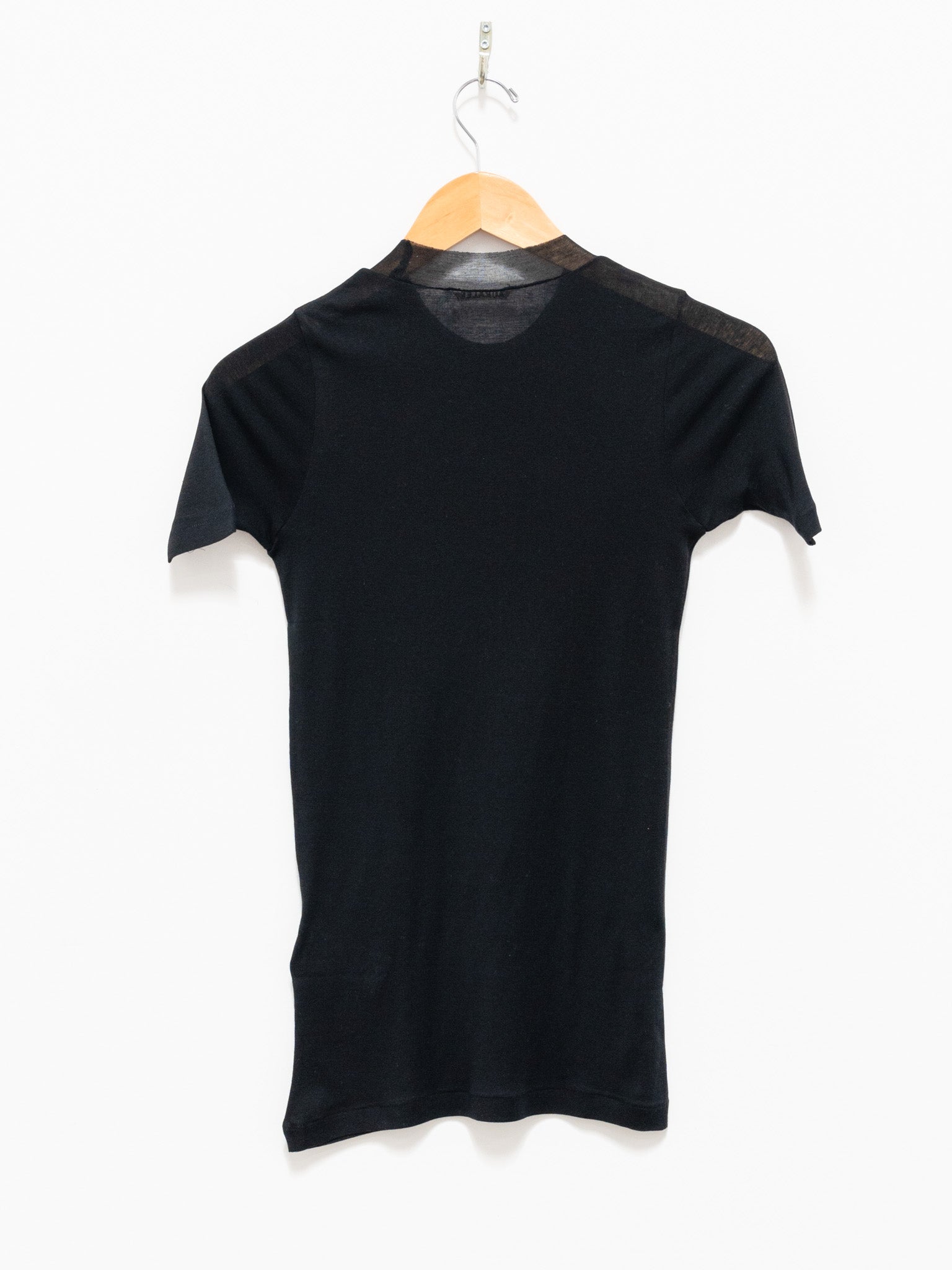 Namu Shop - Auralee Giza Super High Gauge Sheer Rib Tee - Black