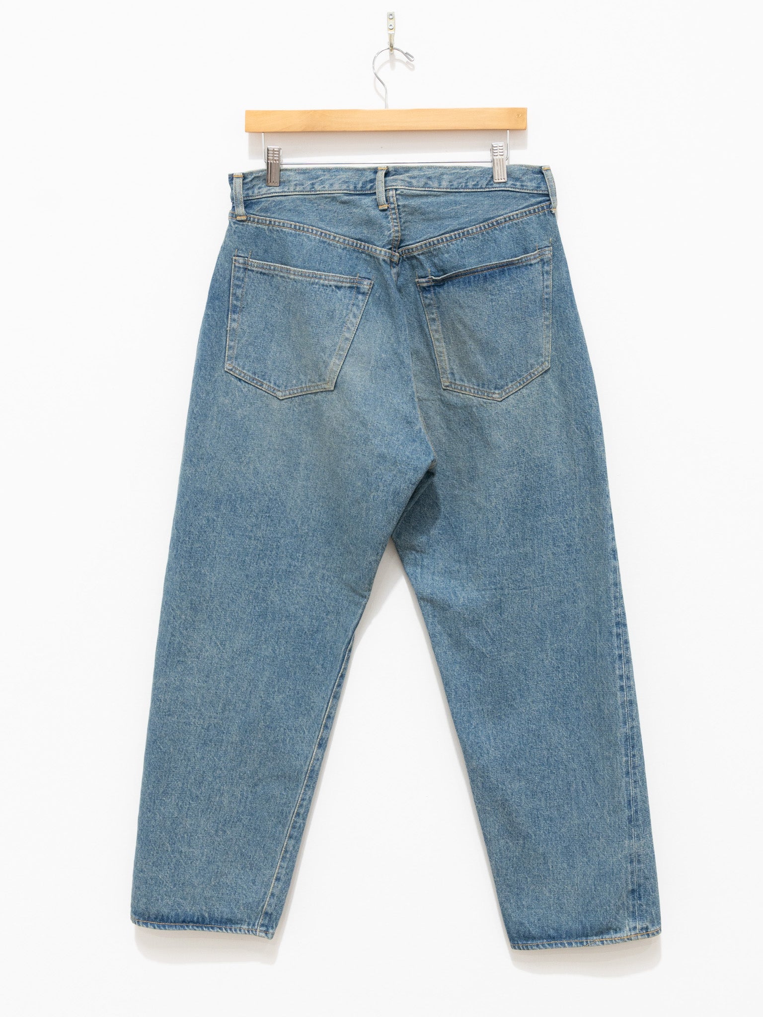 Namu Shop - Kaptain Sunshine 5P Zipper Front Denim Pants - Indigo Used Wash