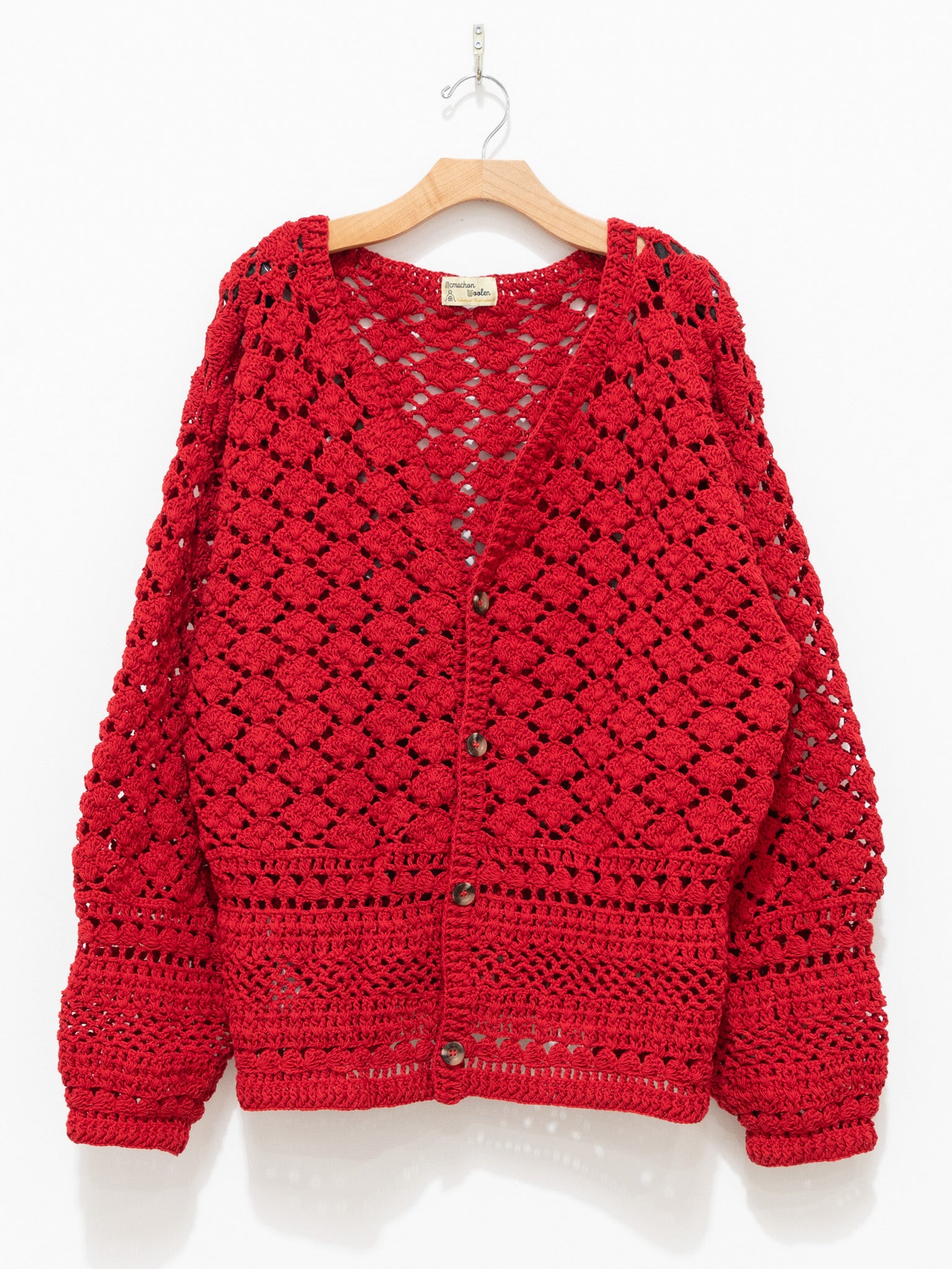 Namu Shop - Niche MacMahon Knitting Mills Crochet Cardigan - Red