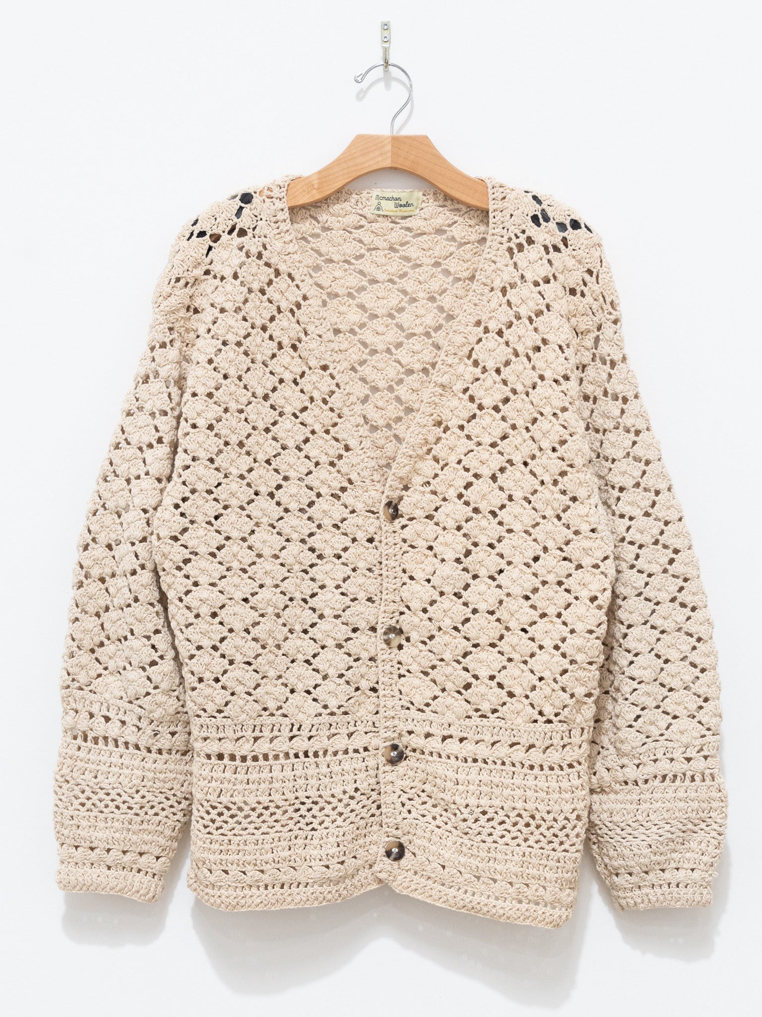 Namu Shop - Niche MacMahon Knitting Mills Crochet Cardigan - Natural
