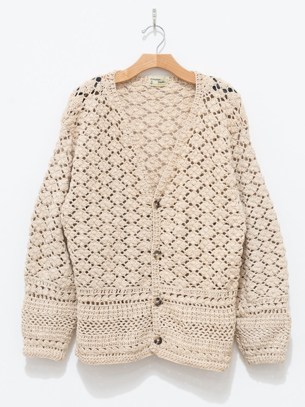 Namu Shop - Niche MacMahon Knitting Mills Crochet Cardigan - Natural