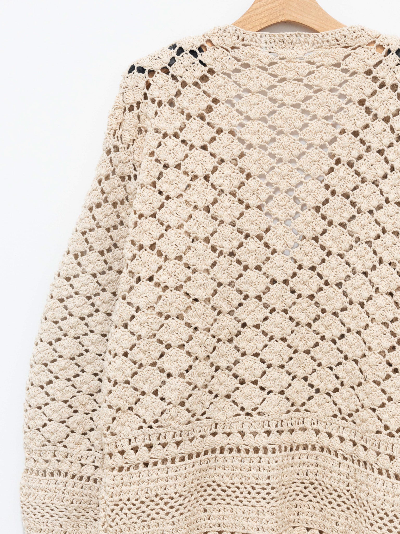 Namu Shop - Niche MacMahon Knitting Mills Crochet Cardigan - Natural