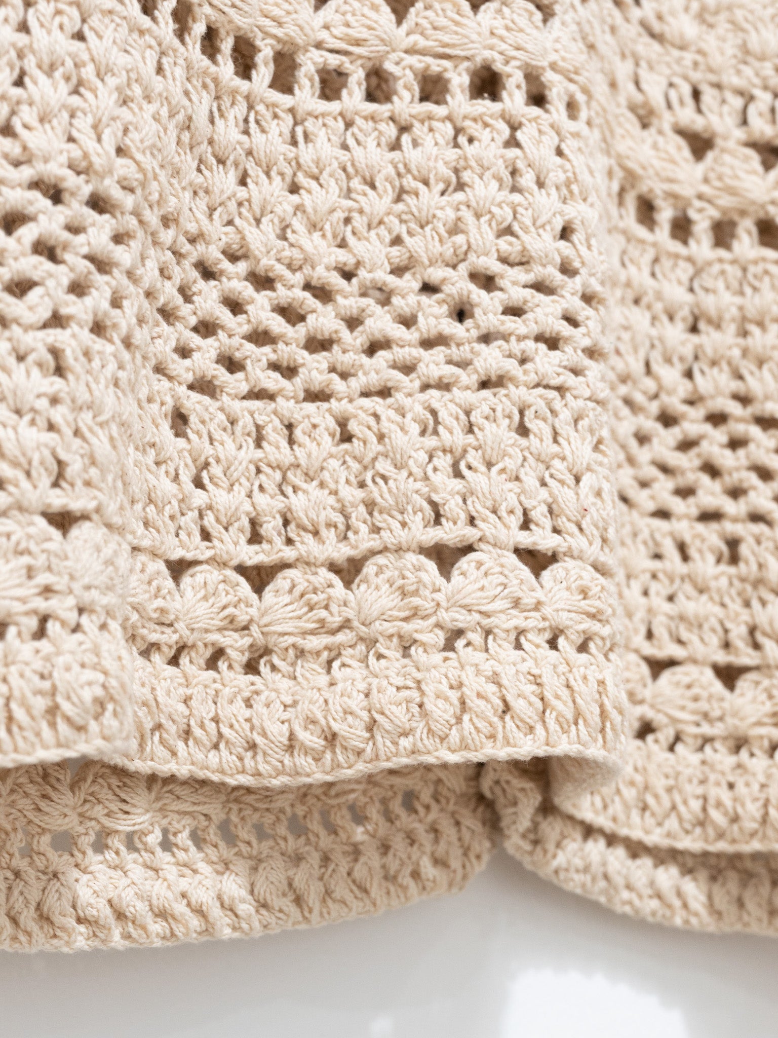 Namu Shop - Niche MacMahon Knitting Mills Crochet Cardigan - Natural