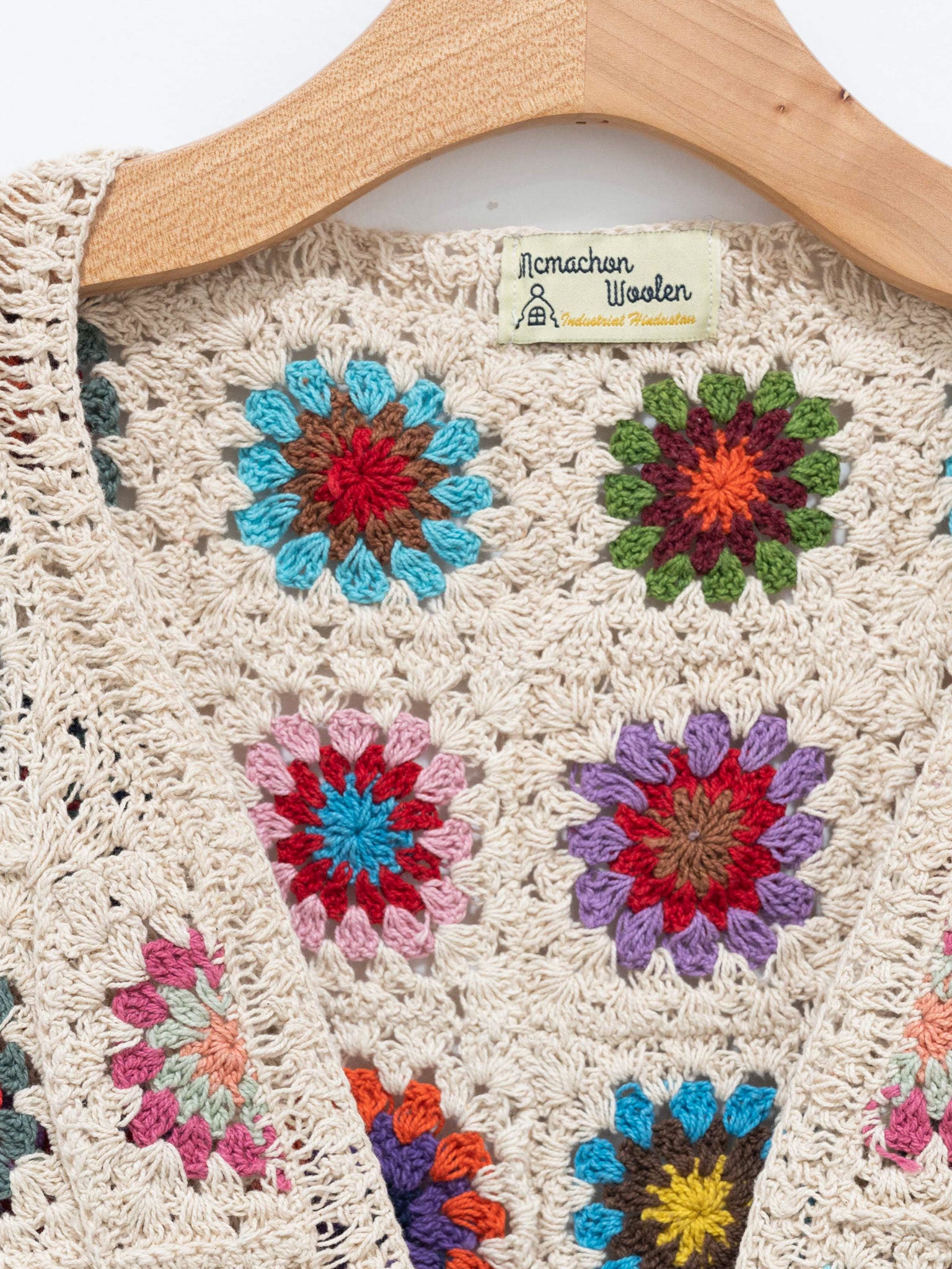 Namu Shop - Niche MacMahon Knitting Mills Crochet Cardigan - Flowers