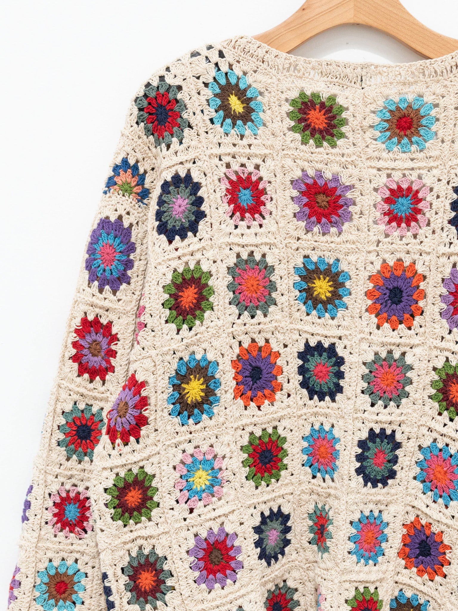 Namu Shop - Niche MacMahon Knitting Mills Crochet Cardigan - Flowers