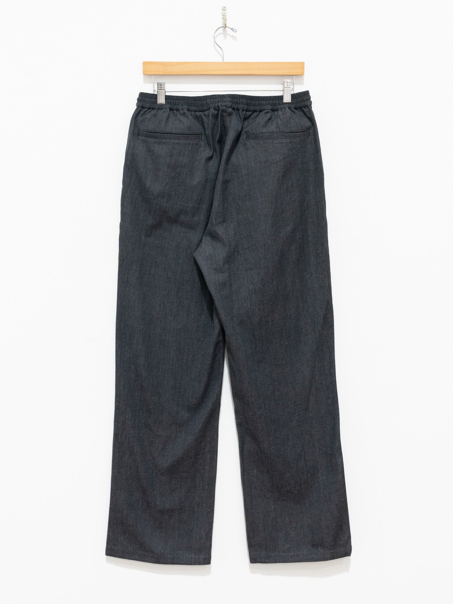 Namu Shop - Niche Hand Woven Denim Easy Pants - Black