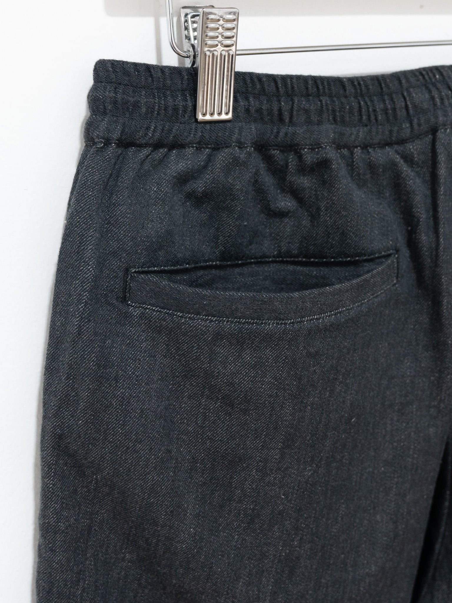 Namu Shop - Niche Hand Woven Denim Easy Pants - Black