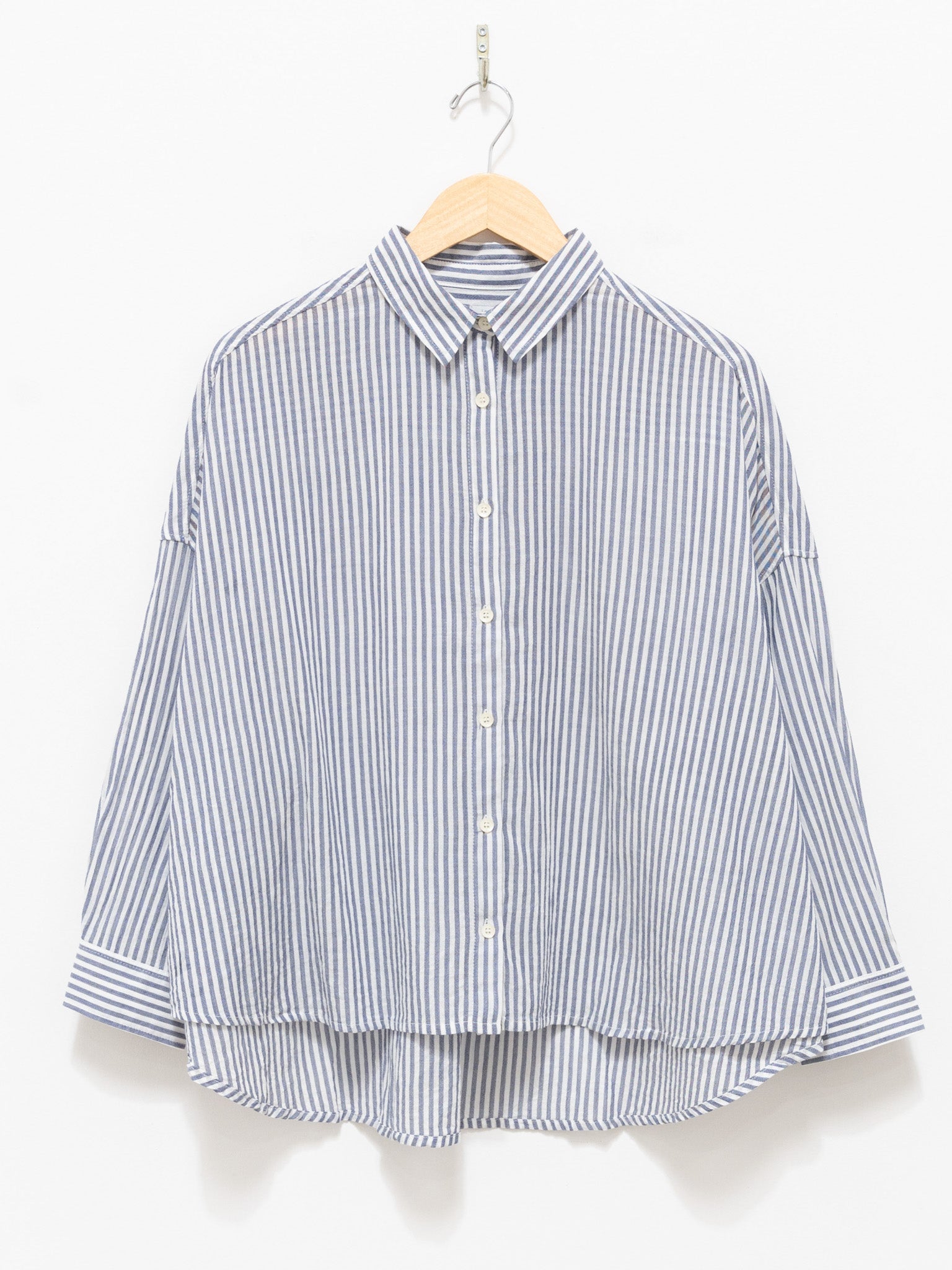 Namu Shop - ICHI Striped Shirt - Navy