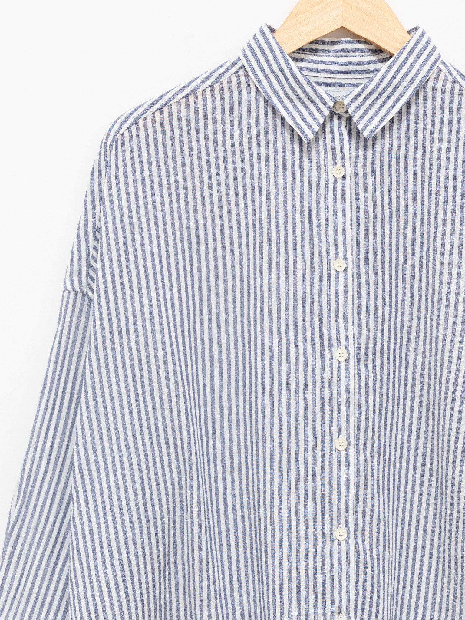 Namu Shop - ICHI Striped Shirt - Navy