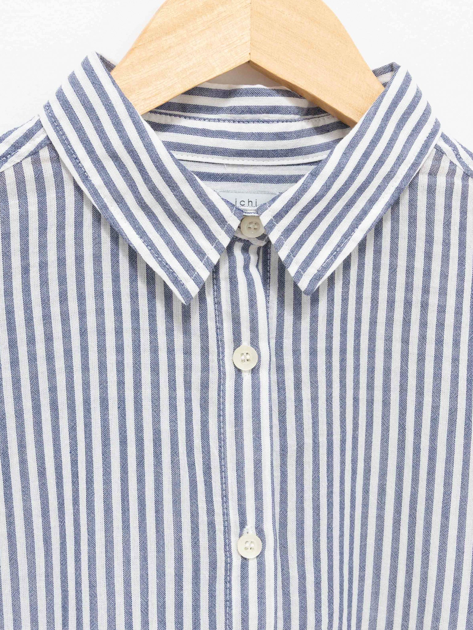 Namu Shop - ICHI Striped Shirt - Navy