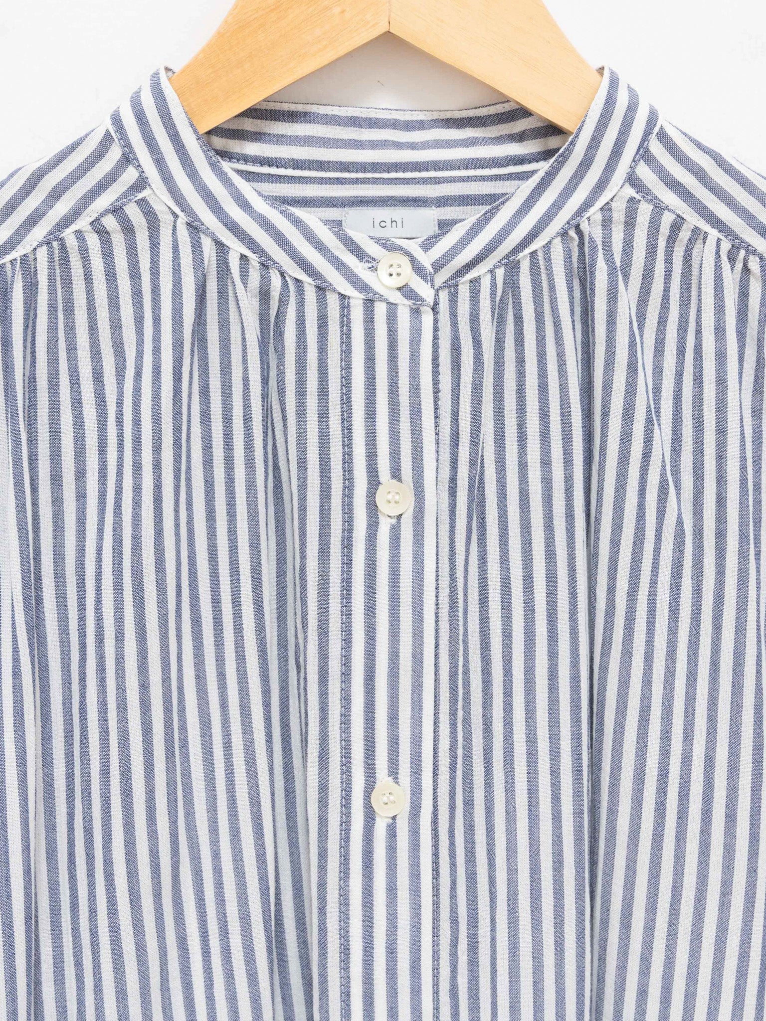 Namu Shop - ICHI Striped Band Collar Dress
